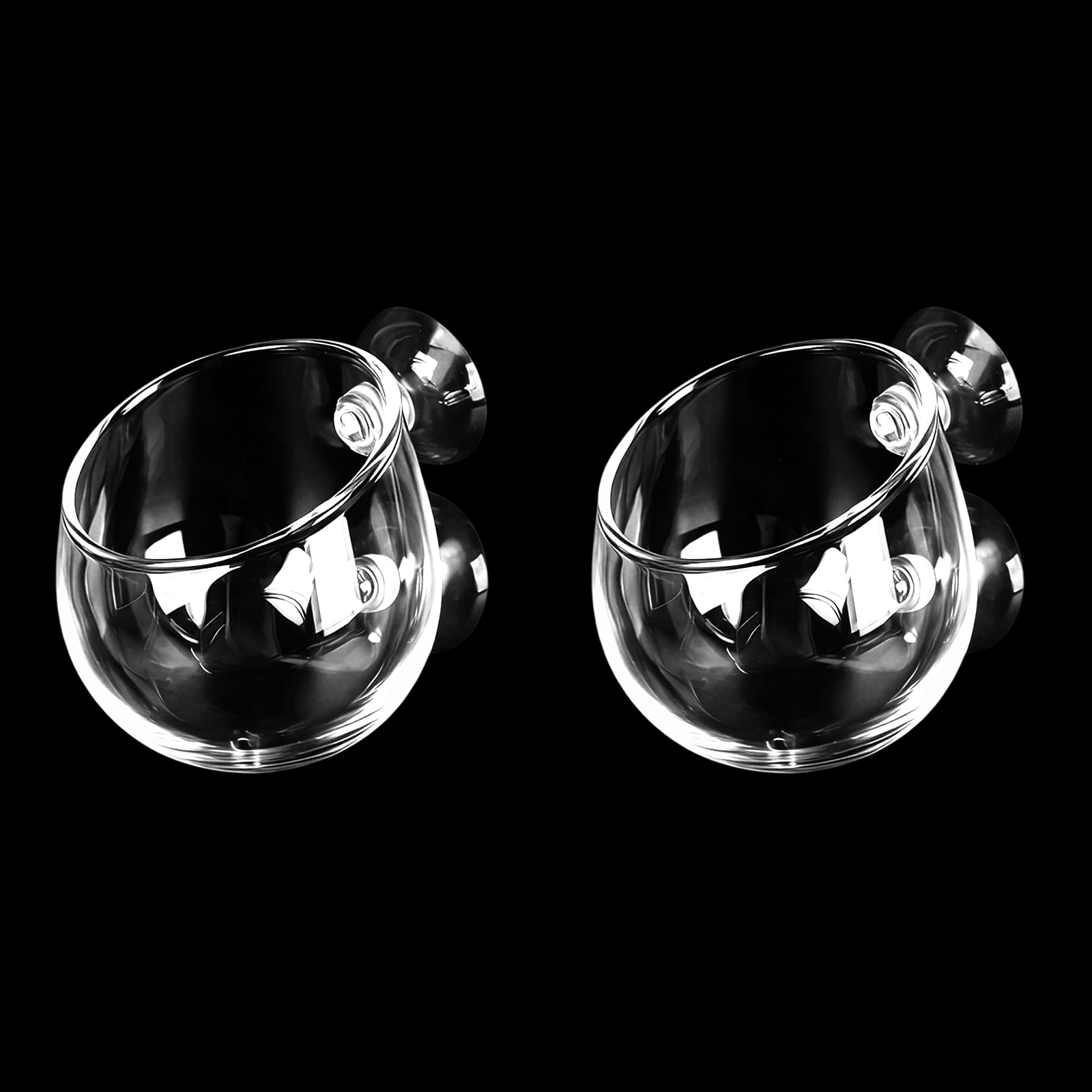 Glass Aquarium Plant Pot For Decoration, Aquatic Plant Pot Cup With Suction Cup, Betta Resting Bed Spot, Aquarium Planter Landscaping Decor Cup With Colorful And Clear Stones photo 1