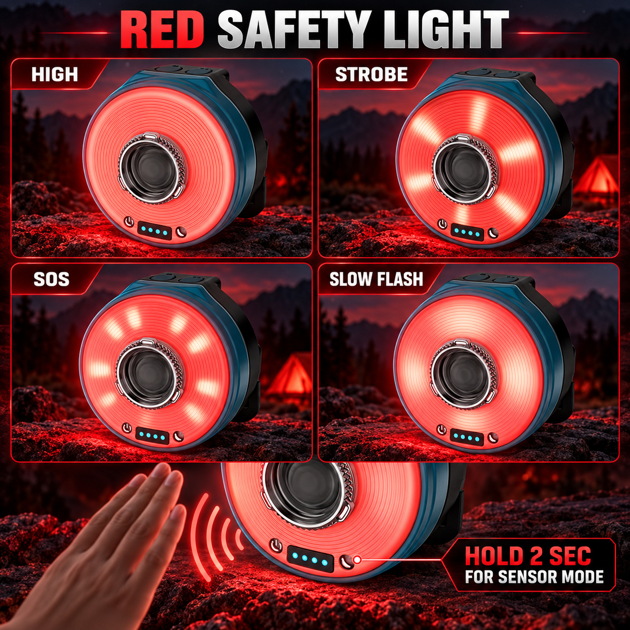 W664 Hands Free LED Headlamp 10W 4000mAh Rechargeable Type C For Camping Hiking Work Factory photo 4