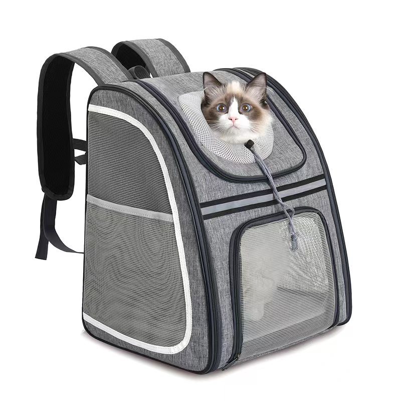 Cat Backpack Carrier Large Pet Backpack For Small Dog Medium Cat Puppy Kitten Bunny Up To 13lbs, Ventilated Mesh Dog Collapsible Travel Backpack For Hiking Walking Outdoor photo 1