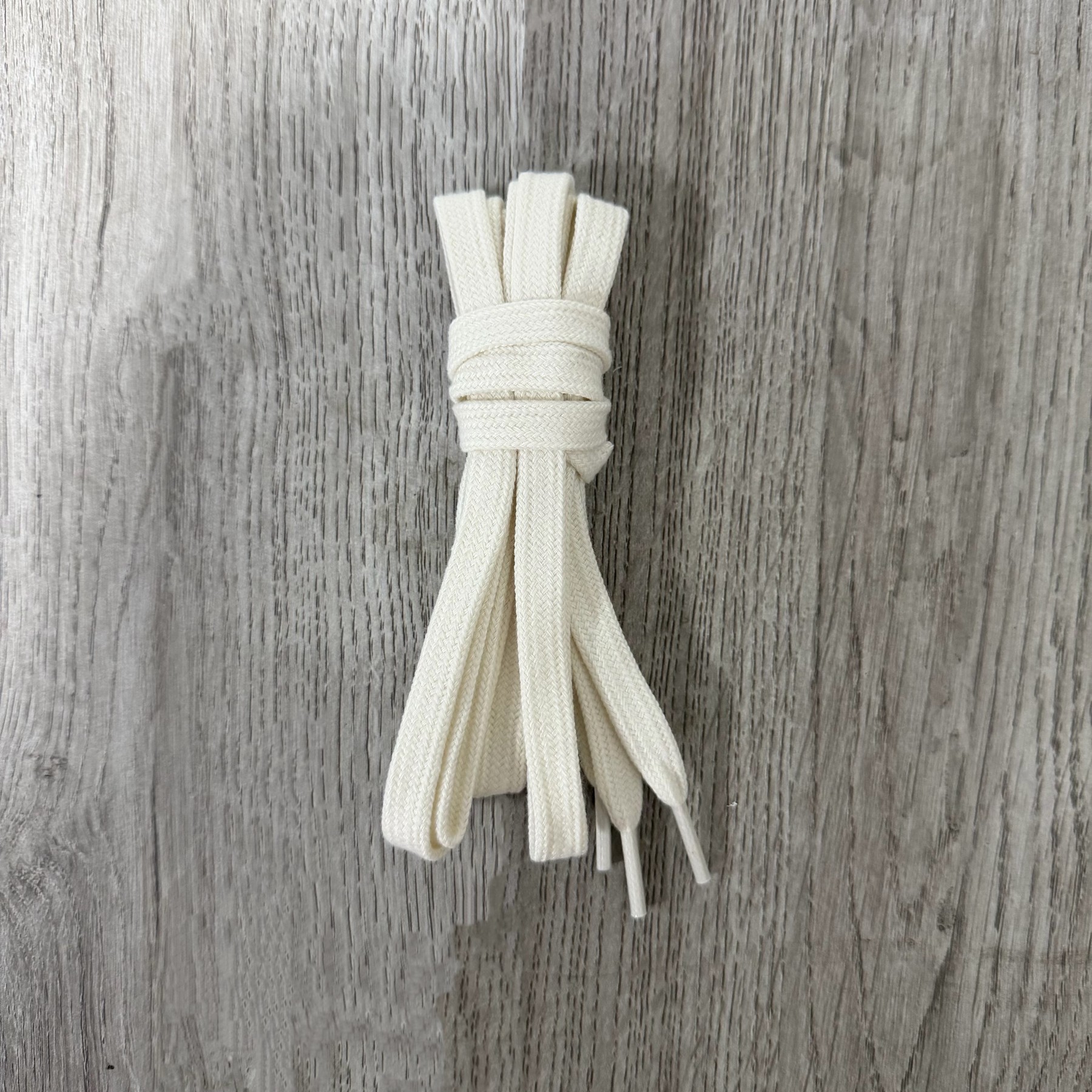 Flat Solid-Color Cotton Shoelaces photo 3