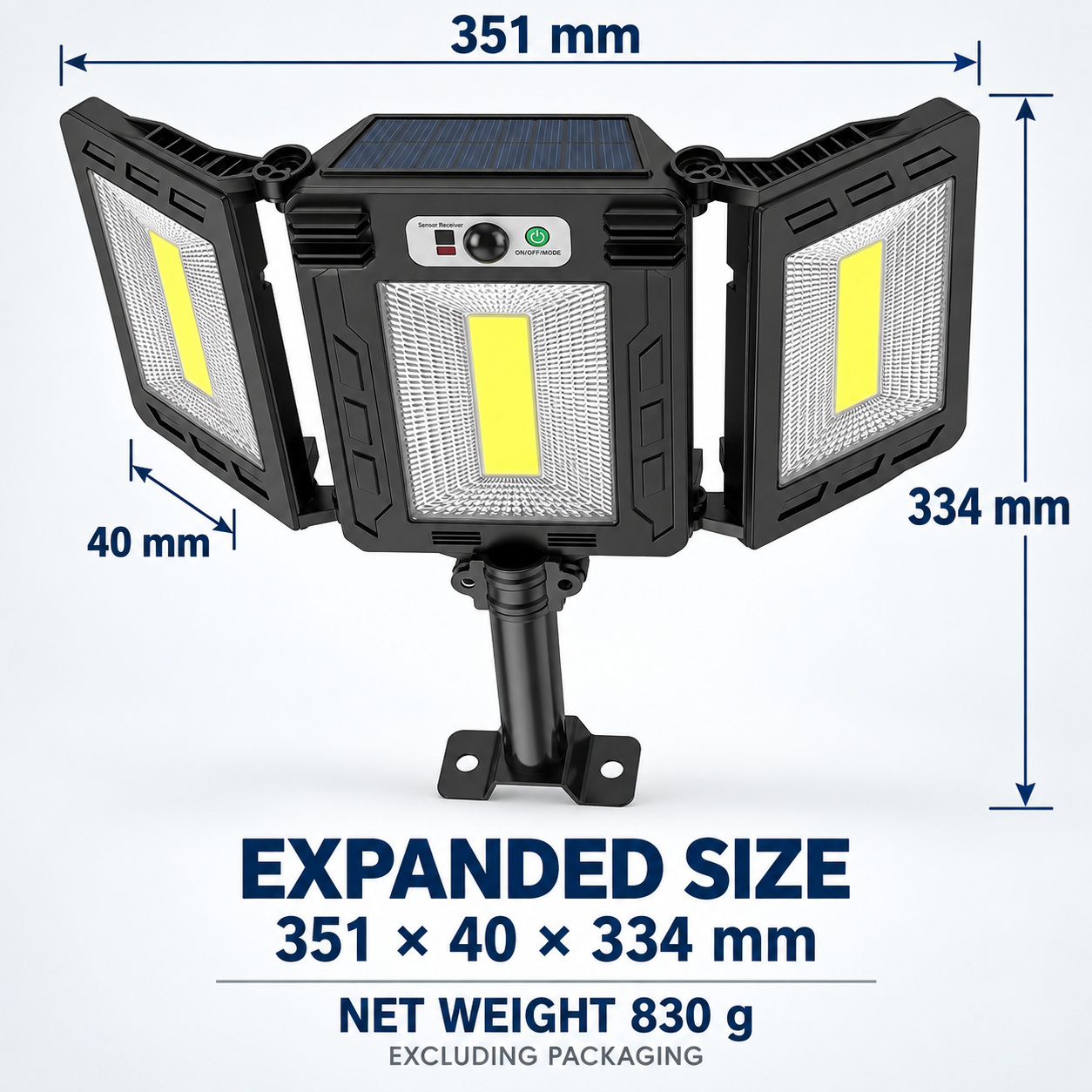Solar Powered Rechargeable Motion Sensor COB LED Work Light 3000mAh For Auto W786 1 2 photo 3