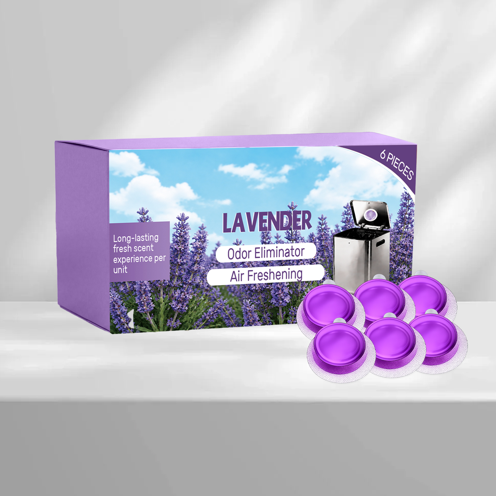 Garbage Bin Deodorant  Lavender  6pcs 1box photo 2