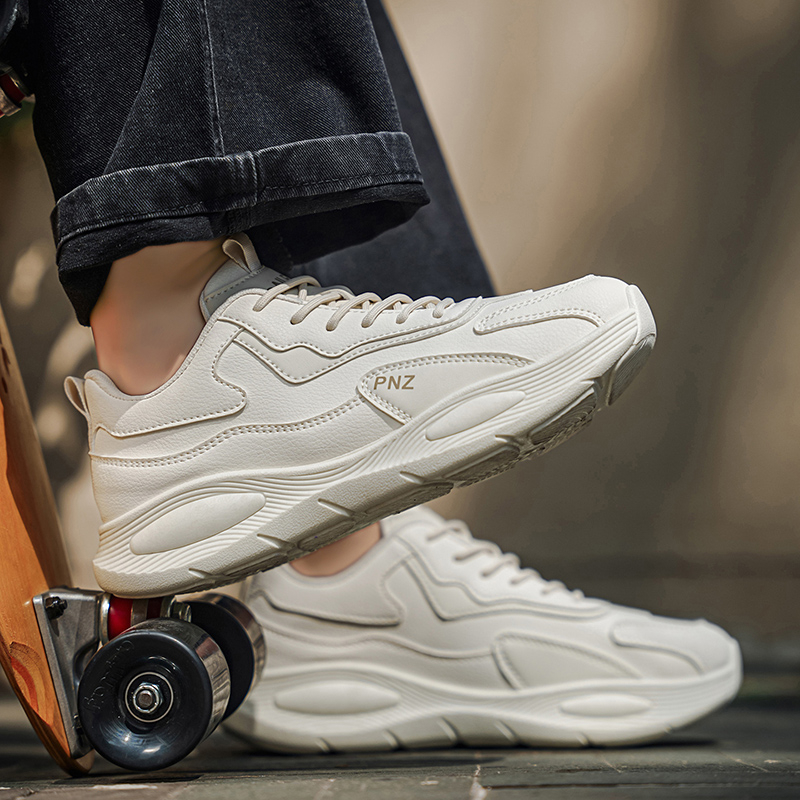 Men's Summer New Sneakers Fashion All-match Platform White Shoes Soft Sole Casual Dad Shoes For Teenagers photo 6