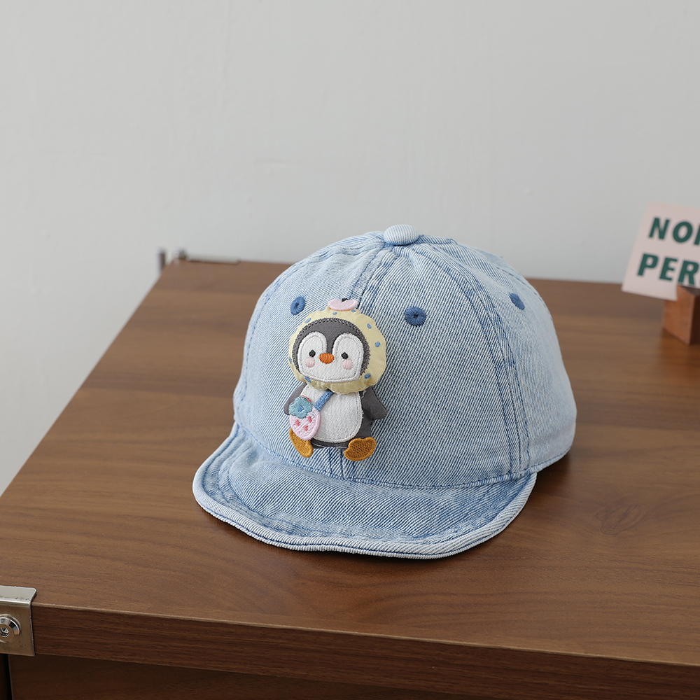 Cartoon Three-dimensional Penguin Children's Cowboy Baseball Cap - Washed Soft Brim Baby Duckbill Hat - Outdoor Outing Hat photo 6