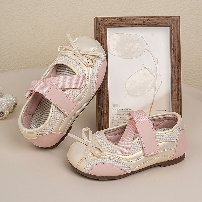 2026 Spring & Autumn Girls Shallow Mouth Leather Shoes, Retro Mary Jane Flats, Versatile Soft Leather Bow Ballet Shoes photo 2