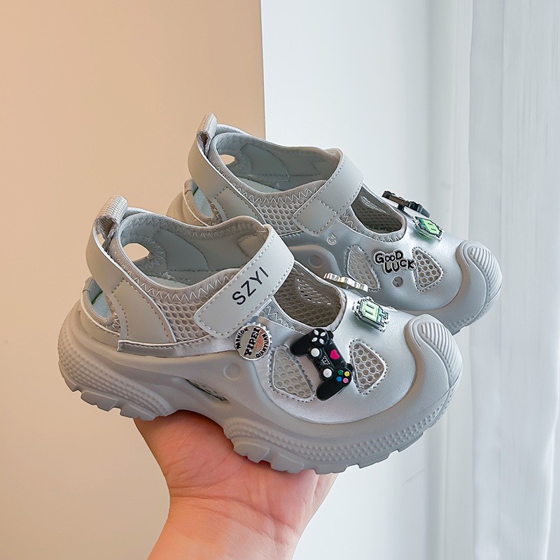 Trendy Brand Kids Mary Jane Sneakers, Hollow Out Heel Design, Hook-and-Loop Slip-On Breathable Mesh Shoes For Girls photo 1