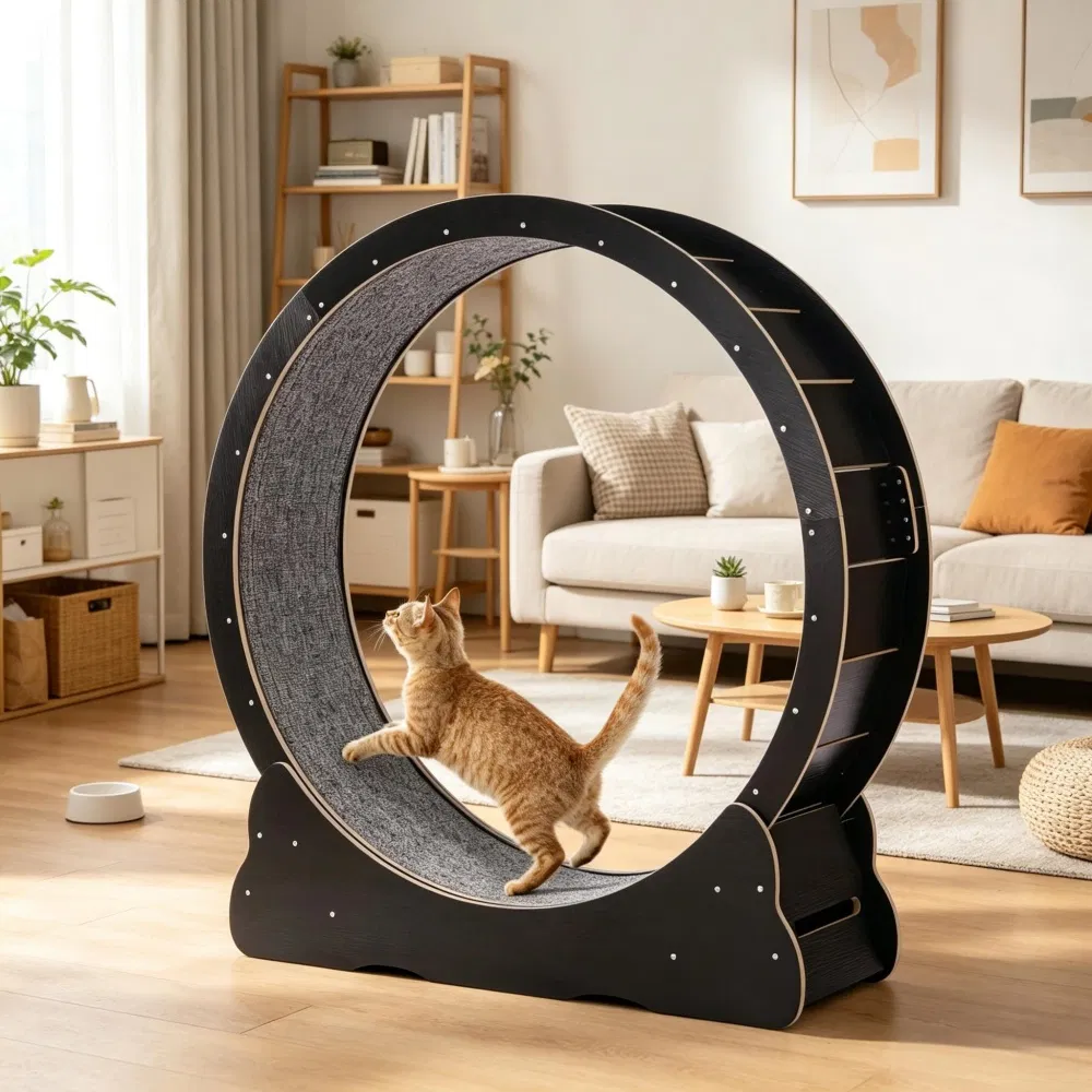 Wooden Cat Exercise Wheel photo 1