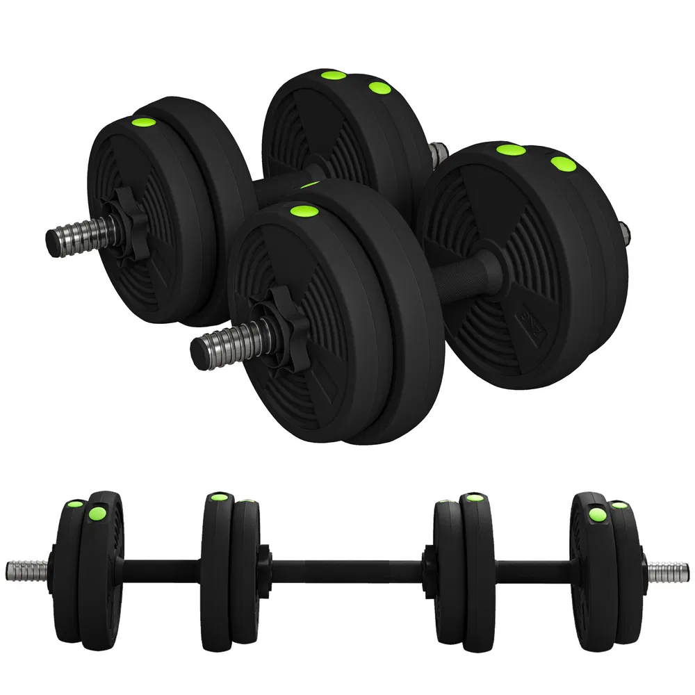 33LBS 2-in-1 Adjustable Barbell & Dumbbells Set, Weights Set with Non-slip Handles for Men and Women Home Gym Training photo 7