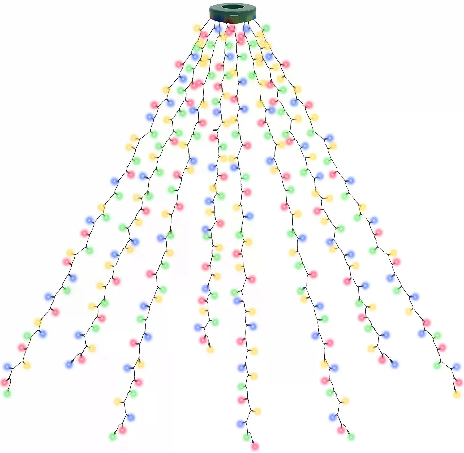 400 LED Christmas Icicle Lights Warm White Multicolor IP44 Waterproof 220V Plug In Fairy Curtain Lights Perfect for Xmas Tree Yard Garden Holiday Party Wedding Outdoor Indoor Decoration Needs photo 2
