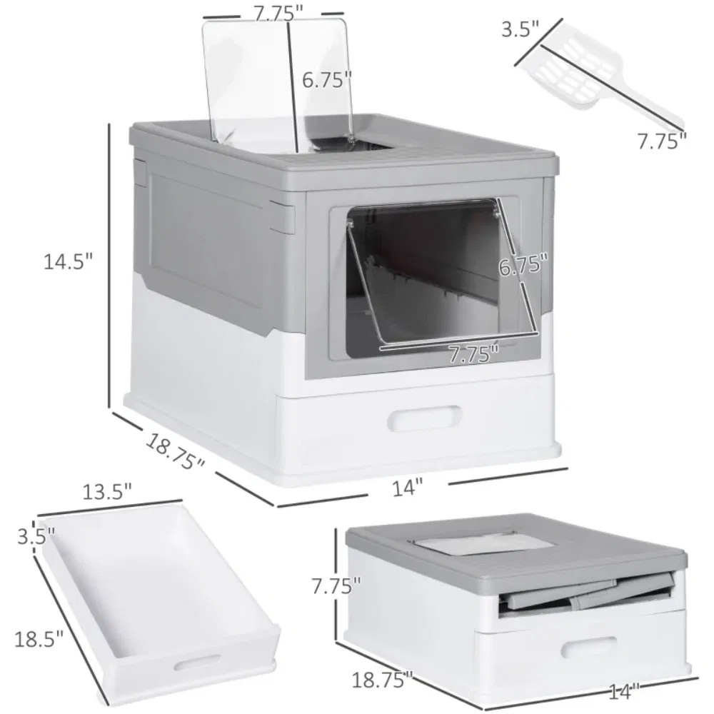 Stainless Steel Enclosed Litter Box for Cats photo 6