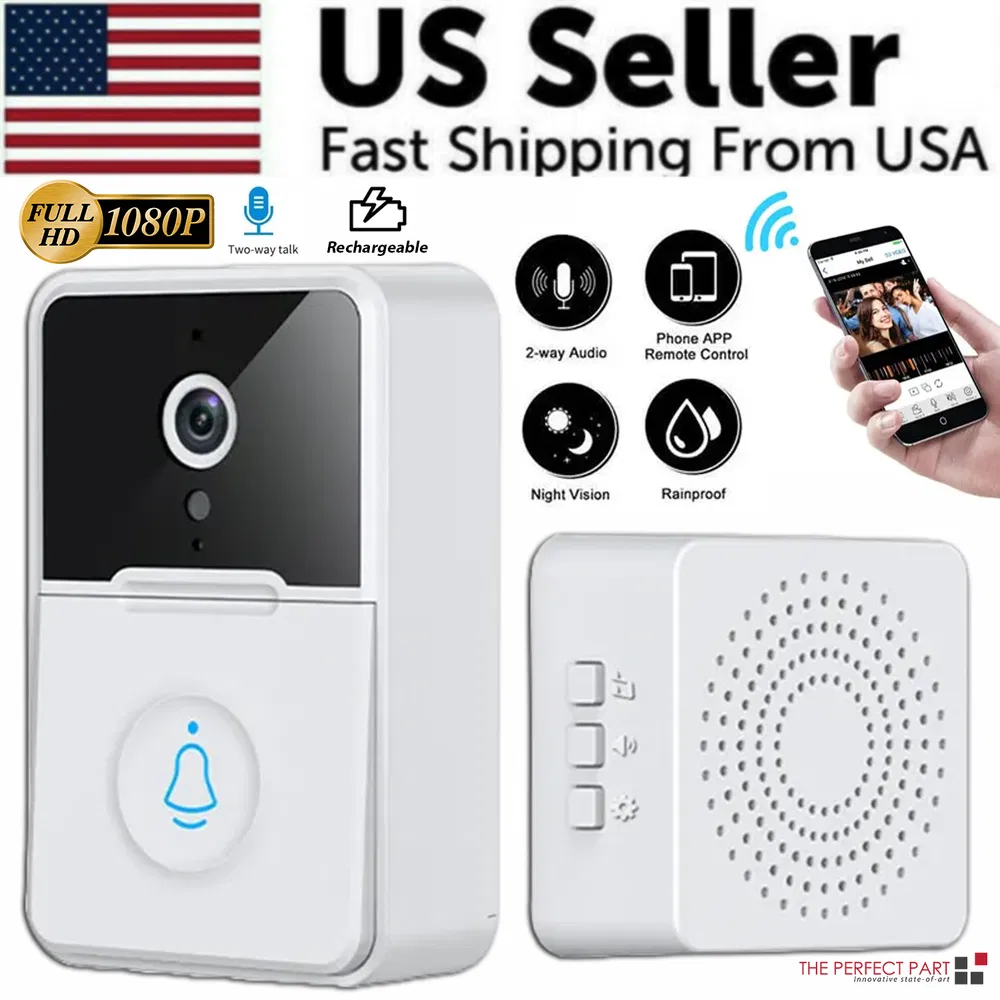 Wireless Security Smart WiFi Doorbell Intercom Video Camera Door Ring Bell Chime photo 2