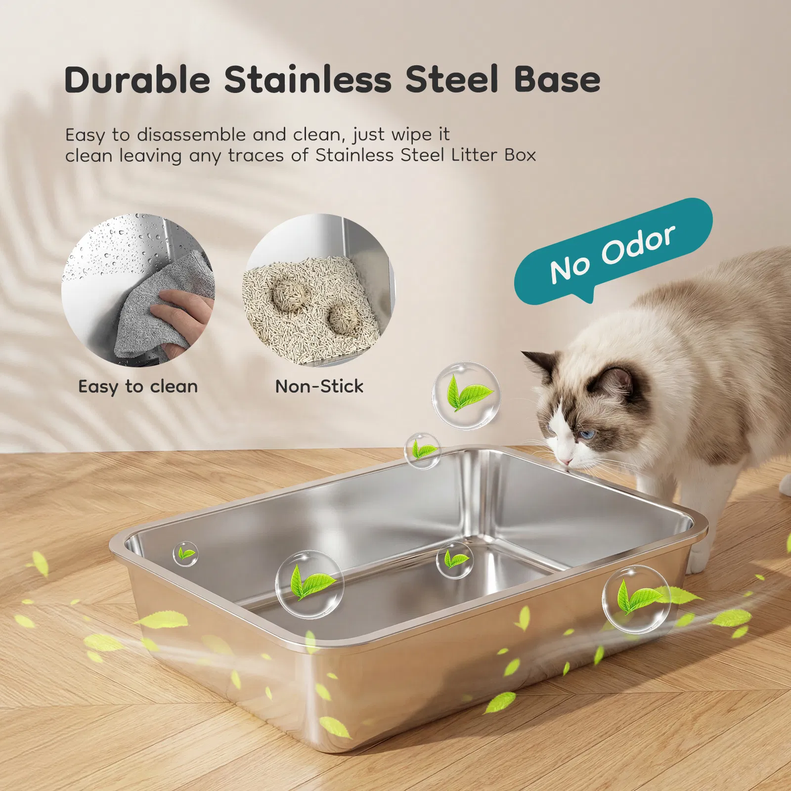 Double-entry convertible lid cat litter box photo 4