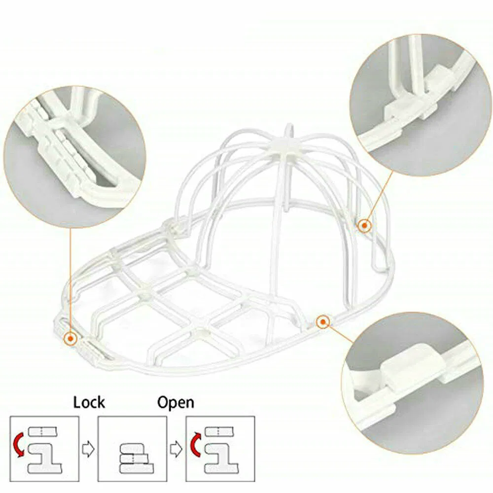 3 Pack Hat Washer Baseball Cap Cleaner Machine Washing Cage Holder Frame Net New photo 3