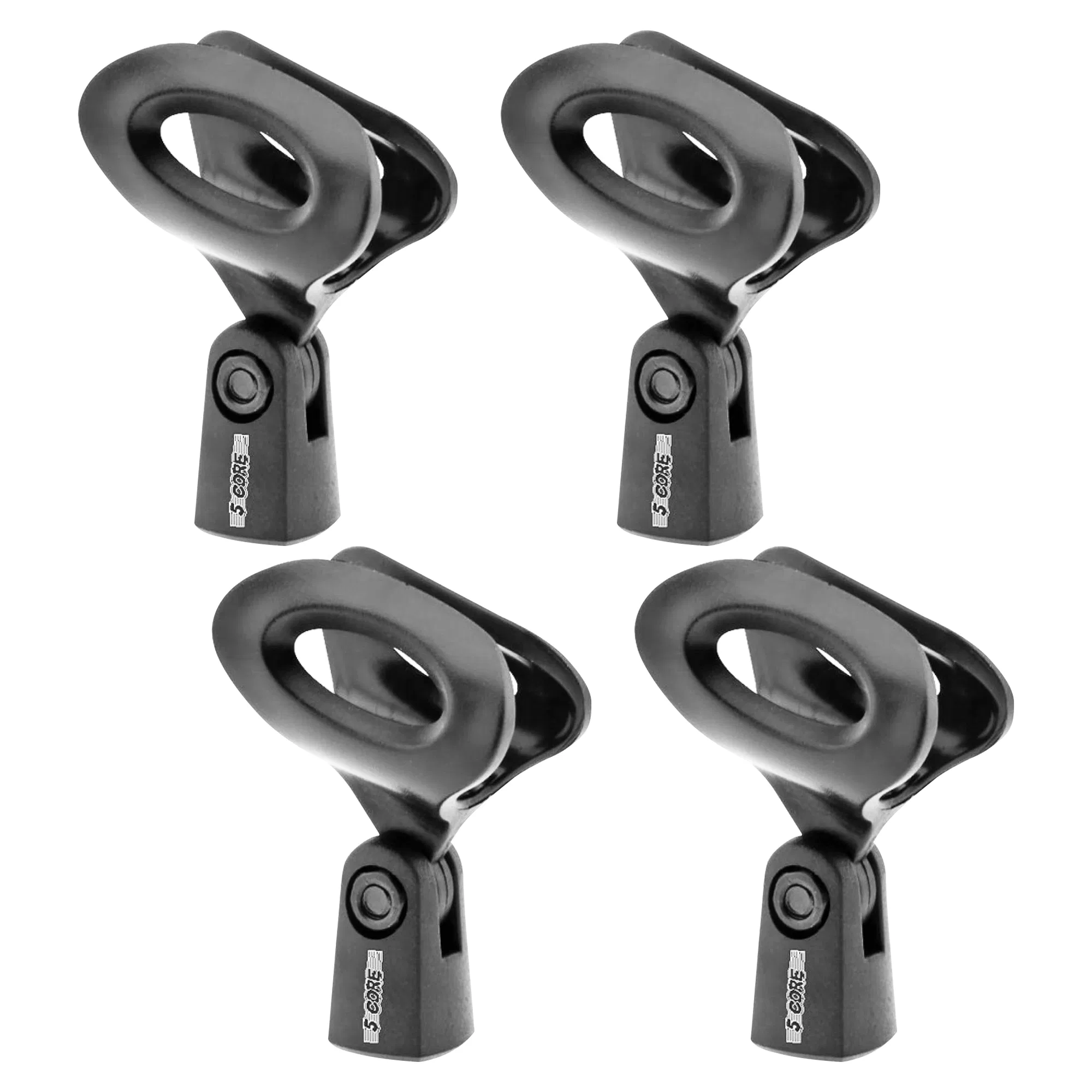5 Core Mic Clips for Stands 4Pcs Microphone Clip Holder Universal Adjustable with 5/8" Male to 3/8" Female Screw Adapter Suitable for Handheld Microphones 4-Pack MC 03 4PCS photo 1