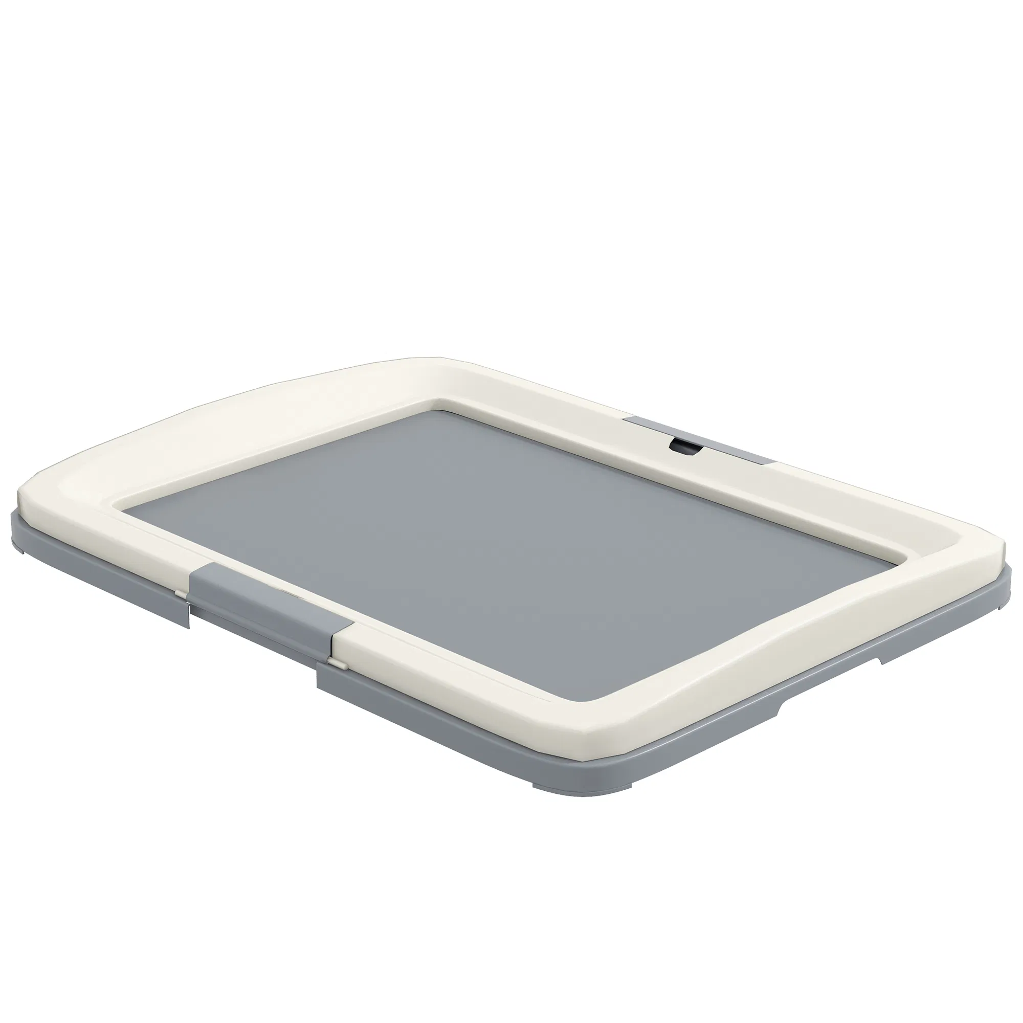 25" x 19" Pee Pad Holder, Dog Potty Tray for Indoor Outdoor, Easy to Clean Dog Training Toilet Pee Pad Tray, Grey photo 1