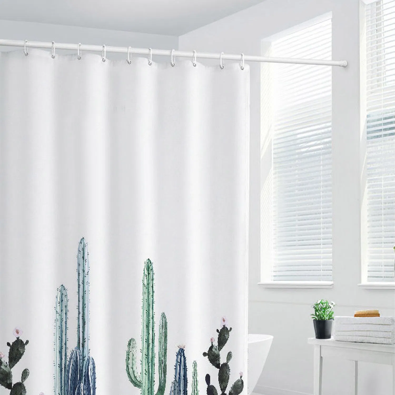 Heavy Duty Tension Curtain Rod, Non-Slip Carbon Steel Spring Loaded Curtain Rod (30-50cm/11.8-19.7in) - No Drilling, Tool-Free Installation for Bathroom, Kitchen, Bedroom, Wardrobe (Holds 2-3kg/4.4-6. photo 7