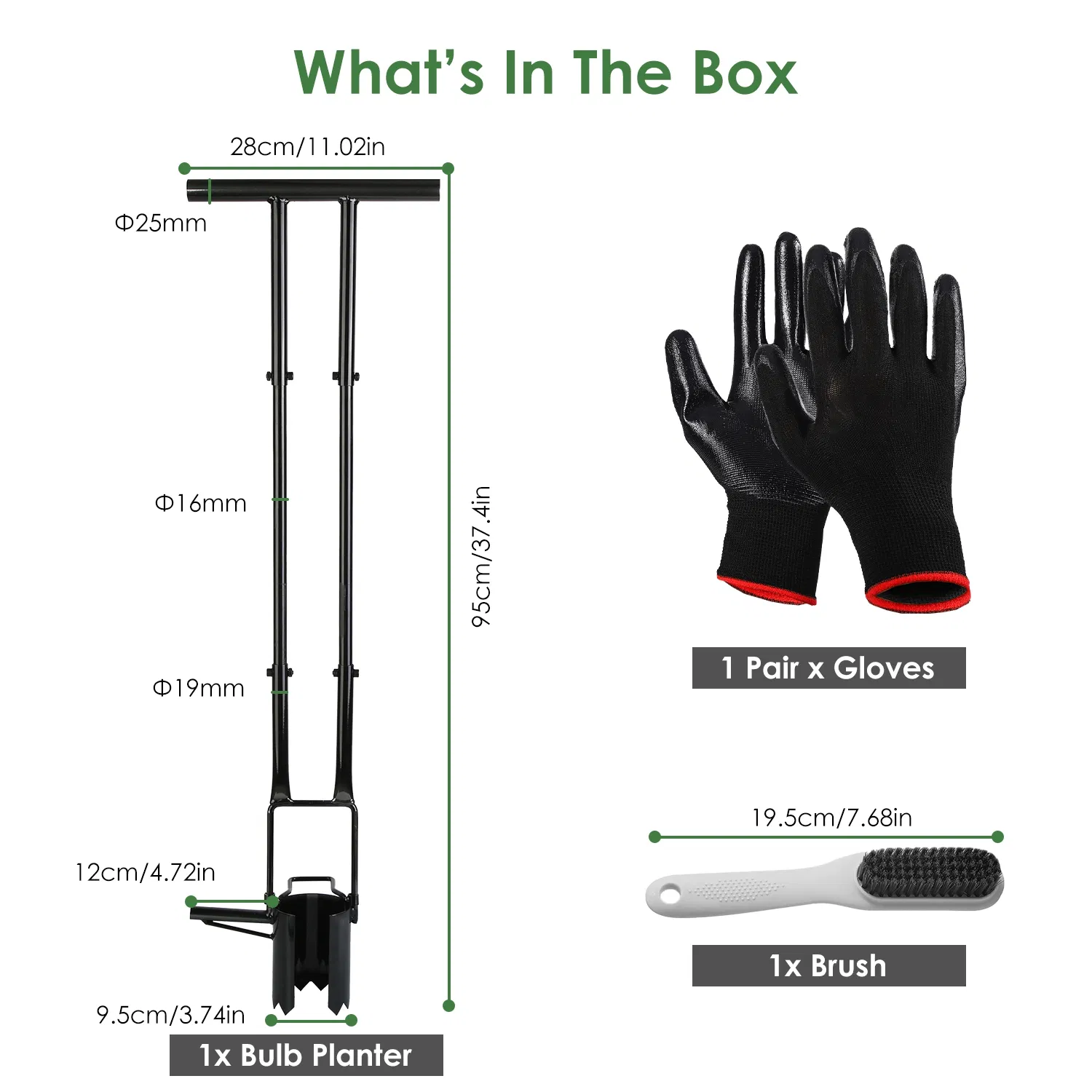 Ergonomic Long Handle Bulb Planter, 5-in-1 Multifunctional Garden Planting Tool for Effortless No-Bend Digging photo 3