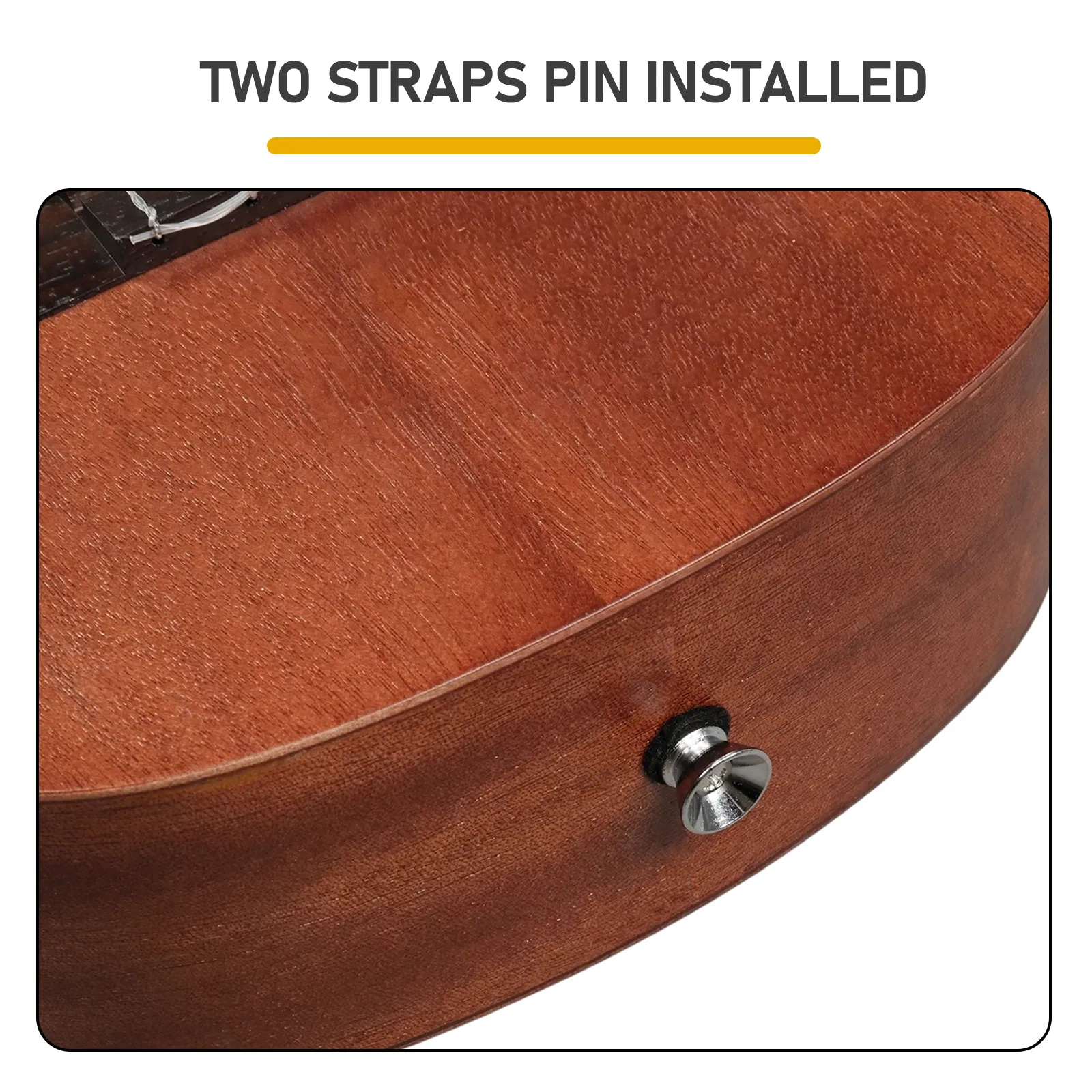 23in mahogany body rosewood fingerboard ukulele, cotton bag, capo, strap, picks*2, tunerStringsDust cloth photo 2