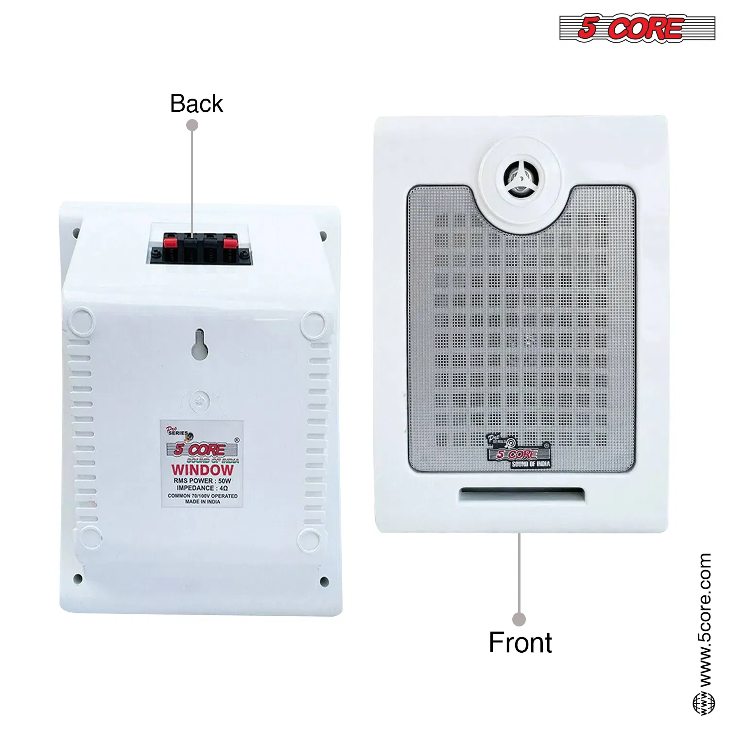 5Core Wall Mount Speakers 2Way Passive 500W/100W Outdoor Wired Audio System photo 7