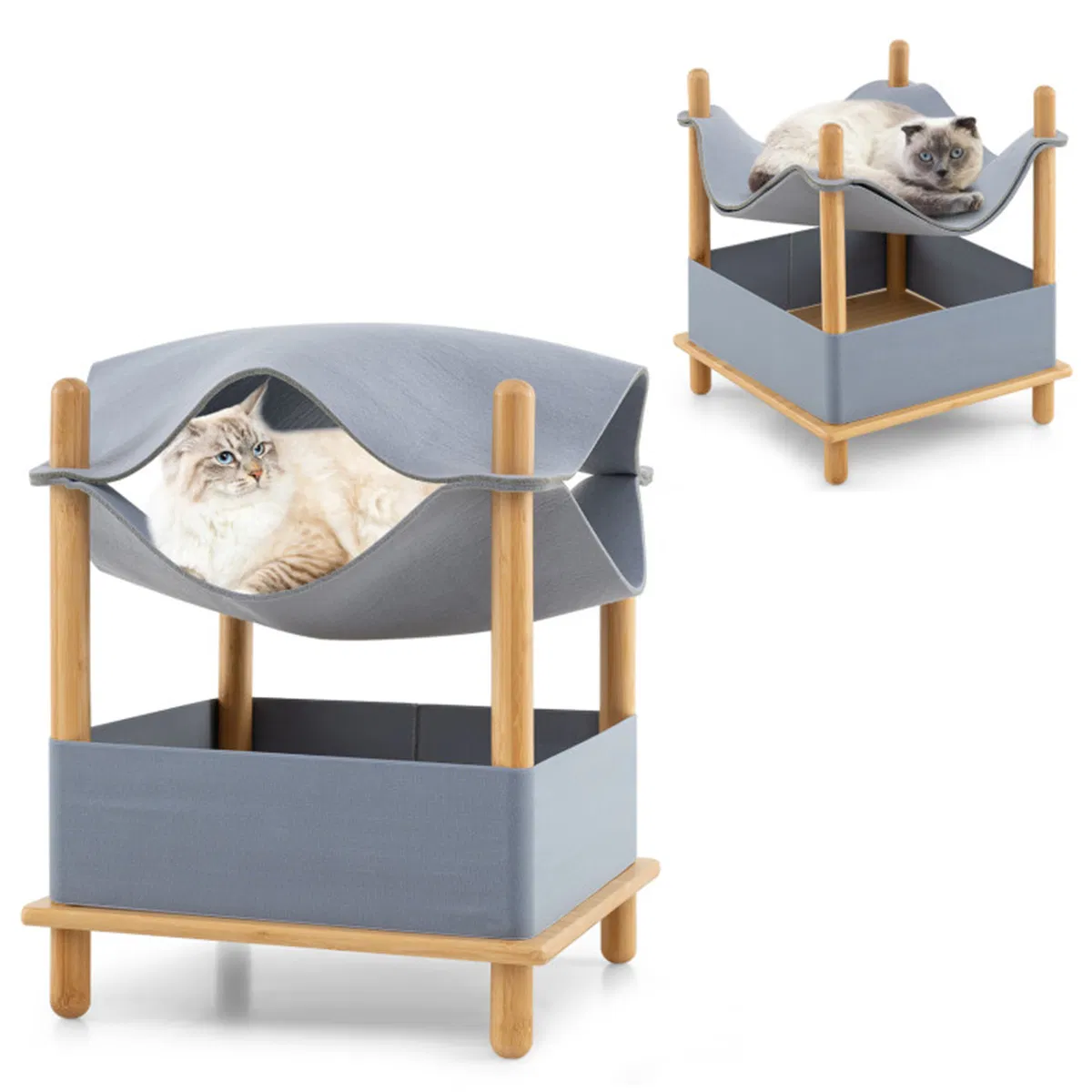 2-Tier Cat Condo with Hammock photo 1
