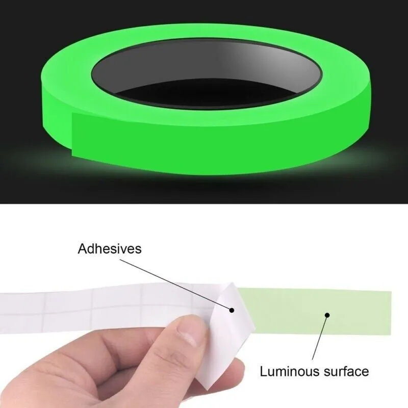 2PC Luminous Tape Self Adhesive Glow In The Dark Wall Sticker Fluorescent Light photo 5