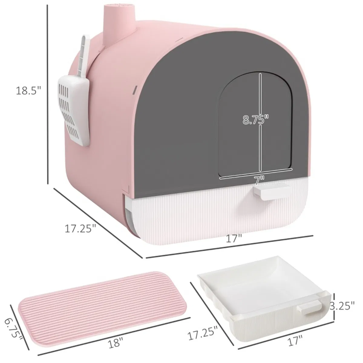 Fully Enclosed Cat Litter Box/Cat Litter Box photo 3