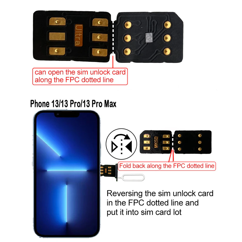 MKSD Ultra V5.3 Unlock Card RSIM Chip Service iPhone 14 13 12 11 X XR 8 7 6 2023 photo 6