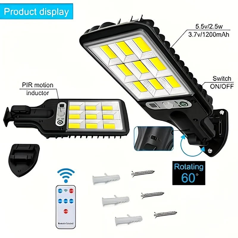 Multi-functional wall lamp, with high-color-rendering LED light source, soft and eye-friendly light, solar charging, adjustable brightness and angle photo 7