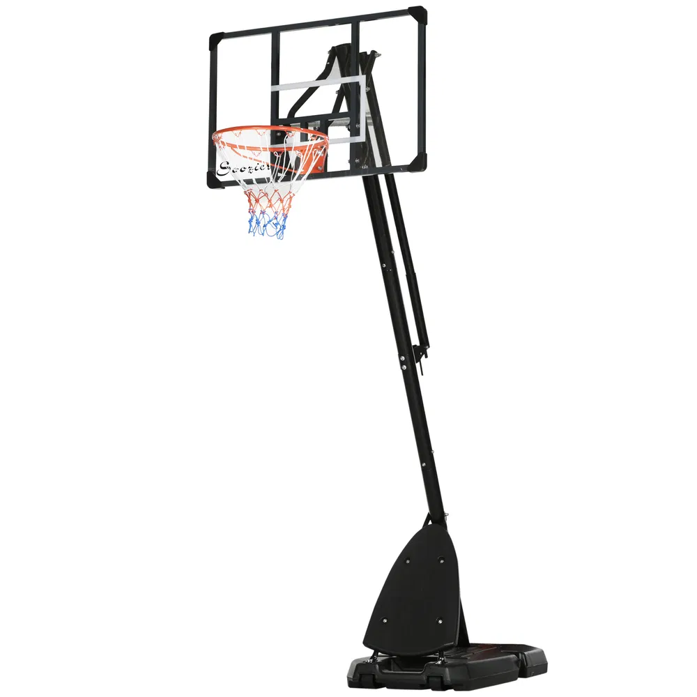 Outdoor Portable Basketball Hoop and Stand with Backboard Weighted Base Wheels, 115.4"-137.8" Height Adjustable photo 7