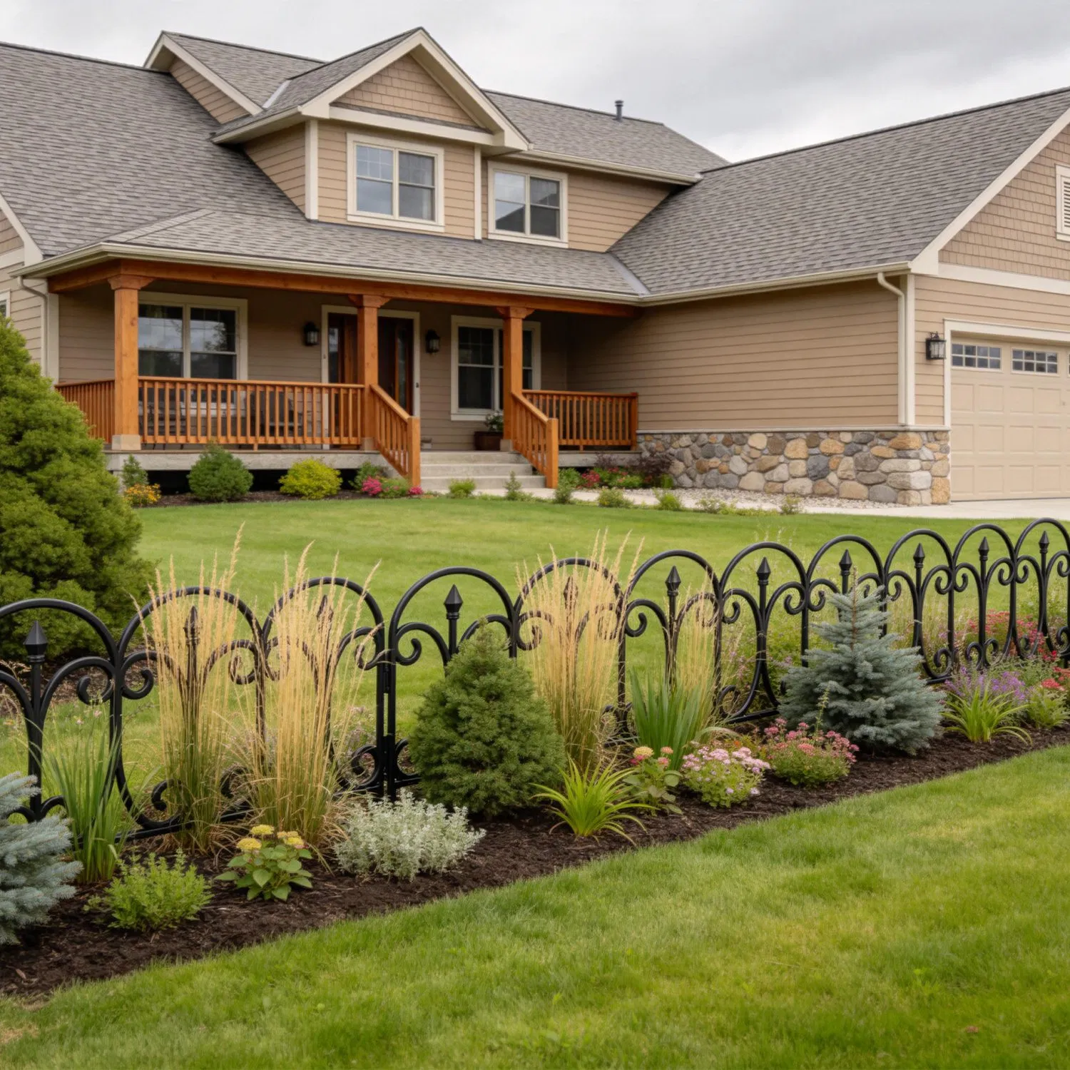 10 Pack Flexible Garden Edging, 19.3FT Interlocking PP Landscape Border with Angle Adjustable Panels, Weather Resistant No Dig Lawn Fence for Flower Bed Pathway Yard Decor photo 6