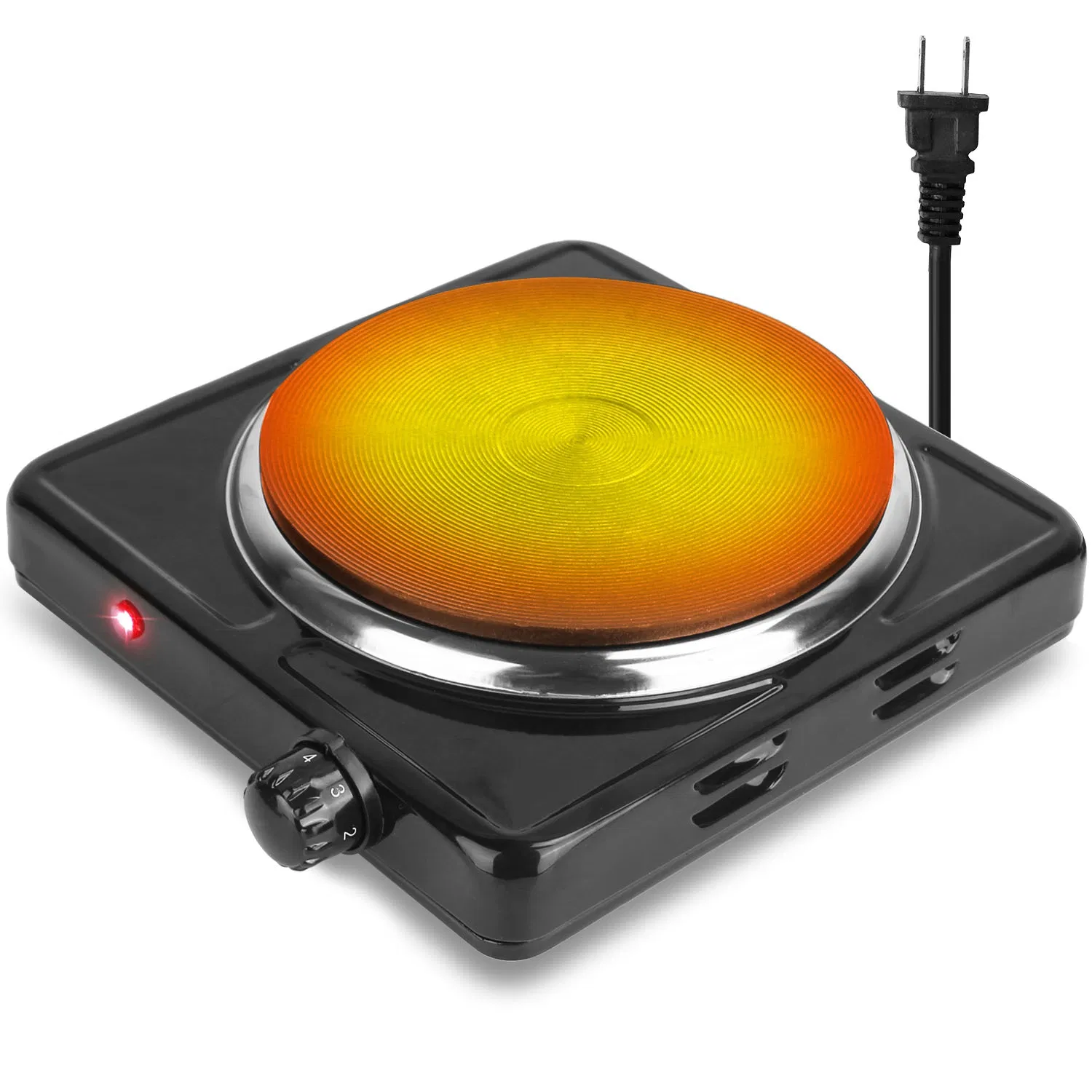 1500W Electric Single Burner Portable Heating Hot Plate Stove Countertop RV Hotplate with Non Slip Rubber Feet 5 Temperature Adjustments photo 1