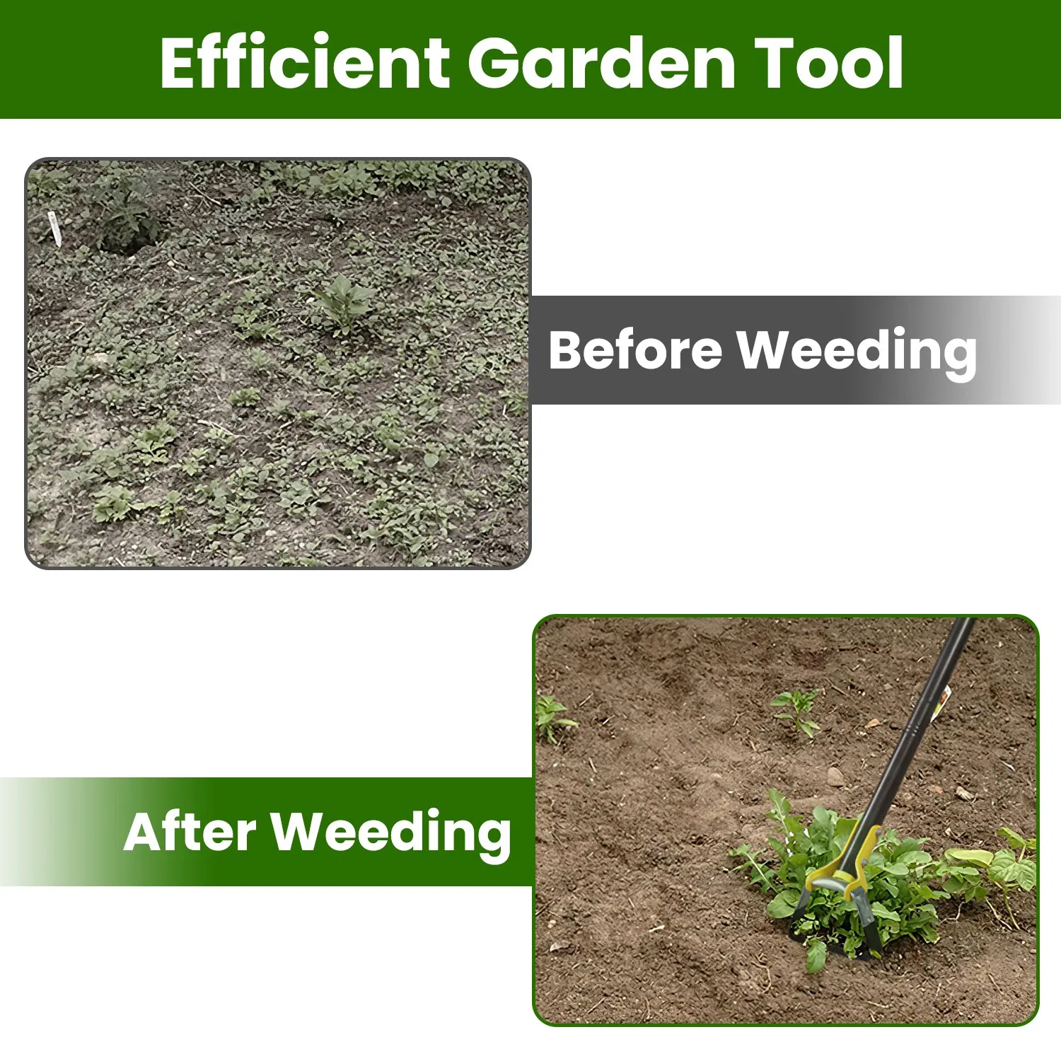 46.06in Adjustable Garden Hoe Handheld Stirrup Hula Hoe Scuffle Loop Hoe Gardening Weeder Cultivator Weeding Rake for Weeding/Loosening Soil photo 7