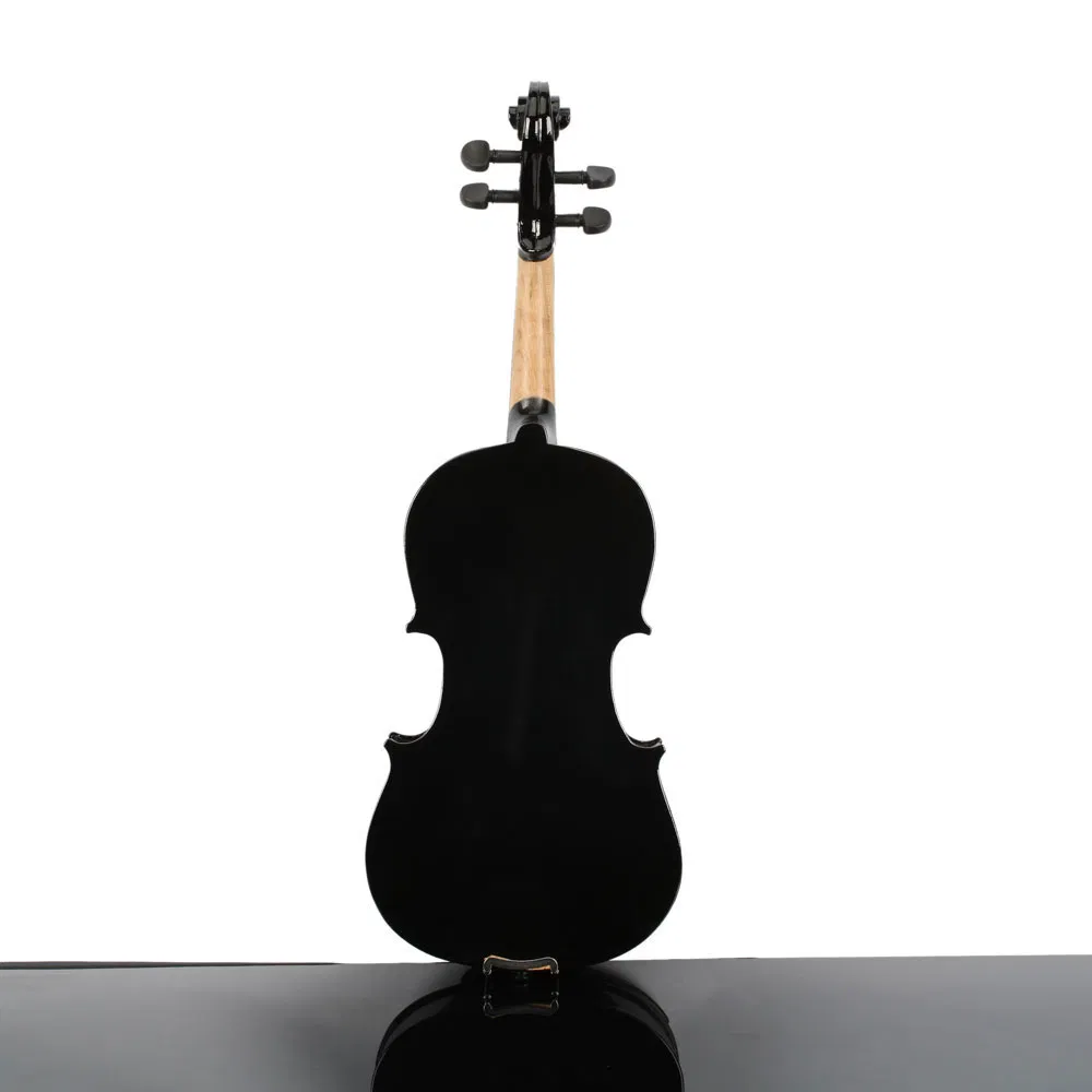 New 3/4 Acoustic Violin Case Bow Rosin Black photo 4