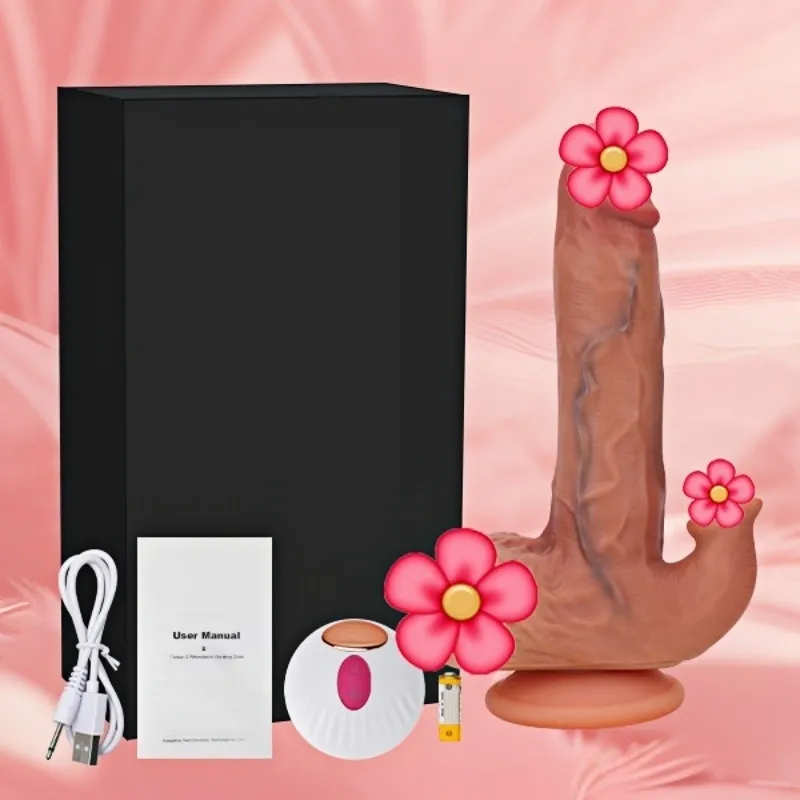 A realistic female vibrator with a phallic shape, designed for G-spot stimulation, heating, thrusting, swaying and vibrating. Perfect for female couples photo 2