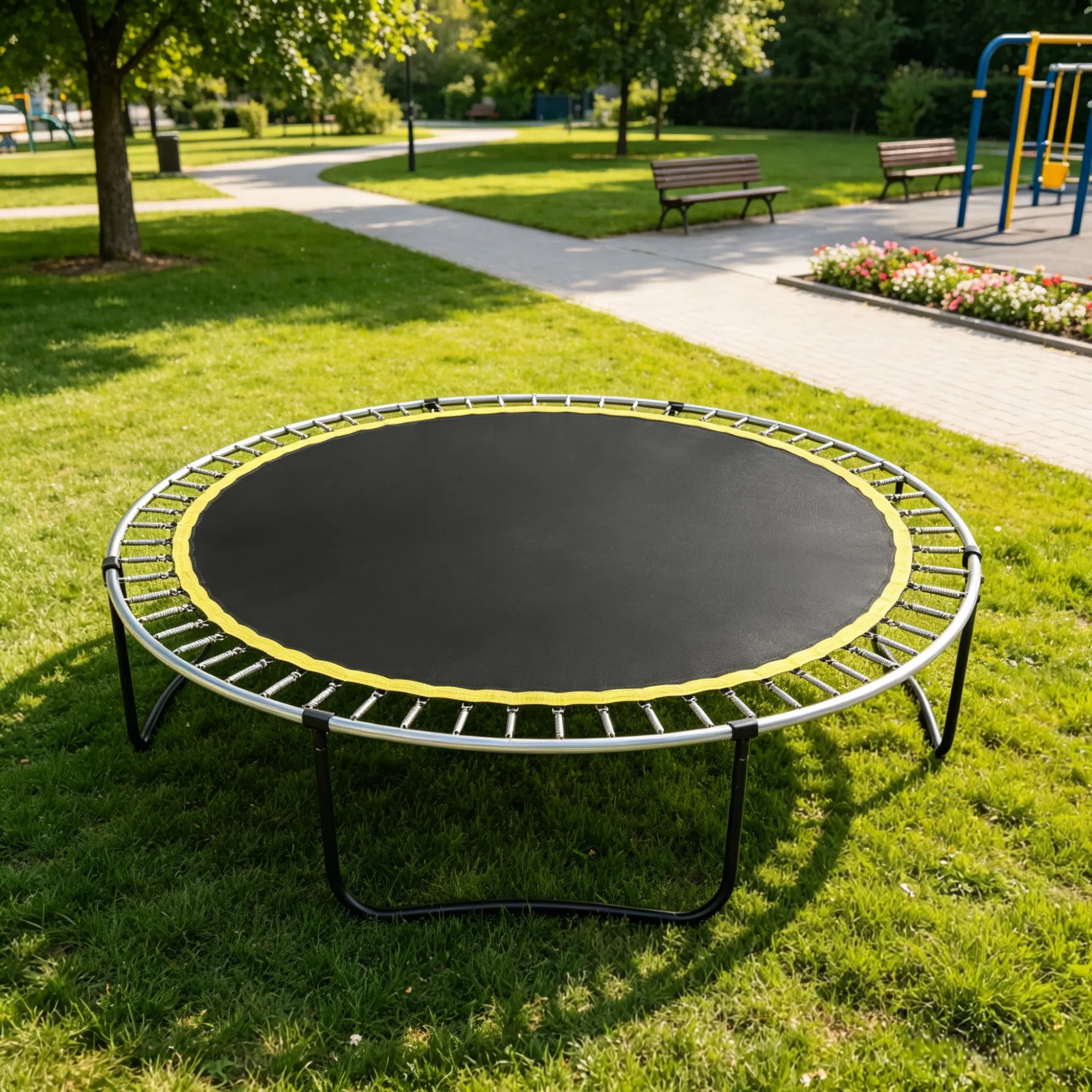 12ft Round Replacement Trampoline Mat, UV-Resistant Jumping Pad with V-Rings & Spring Tool (Fits 5.5" Springs)Only Trampoline Mat photo 3