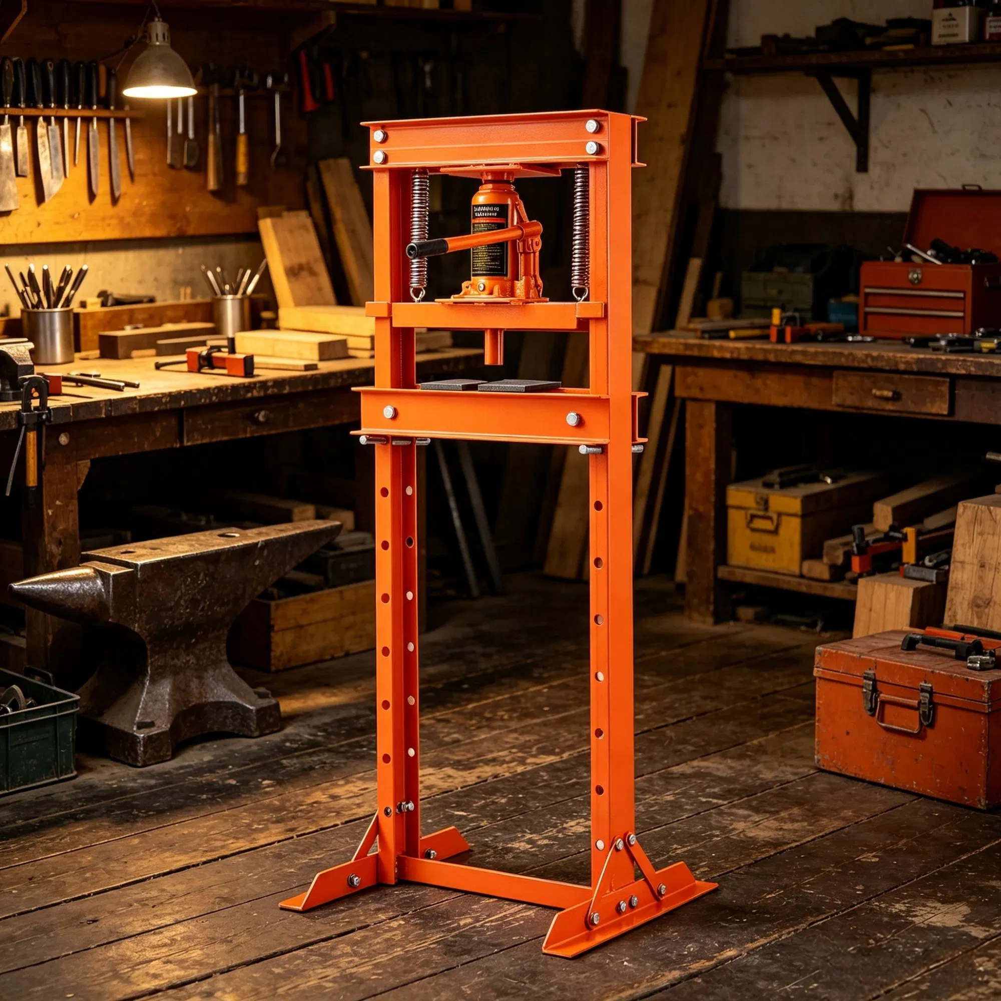 12 Ton H-Frame Hydraulic Shop Press, Adjustable Floor Press with Plates for Garage & Workshop photo 3