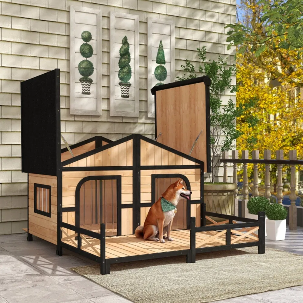 Dog House- Natural Wood photo 4