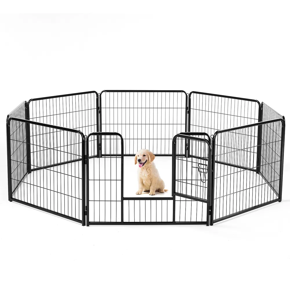 Dog Playpen Indoor Fence Height Metal Exercise Pen with Door Small Puppy/Medium/Large Dogs Animal Pet for Outdoor, Garden, Yard photo 7