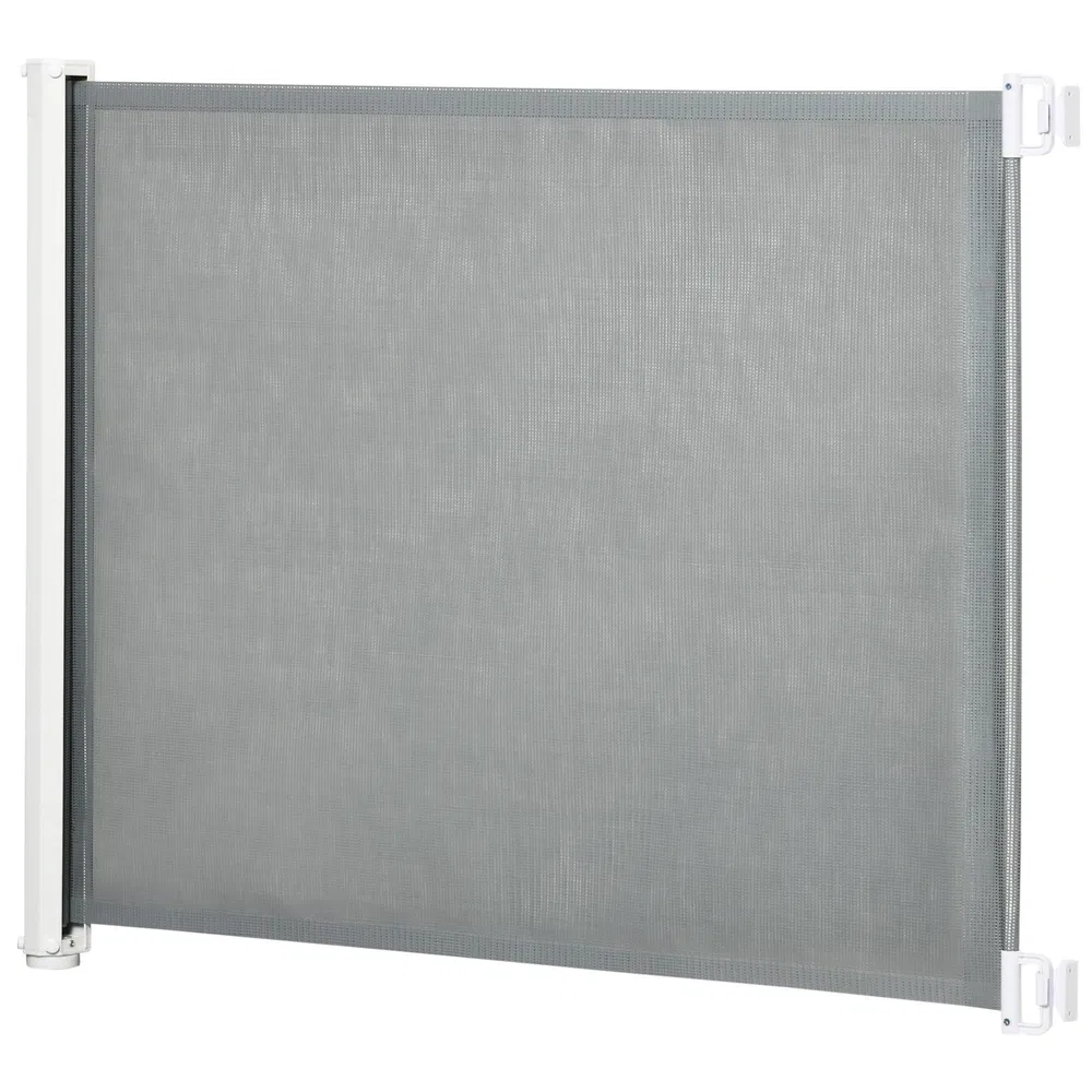 Retractable Pet Safety Barrier Gate, Flexible and Extensible for Stairways Doorways Hallways, Grey photo 7