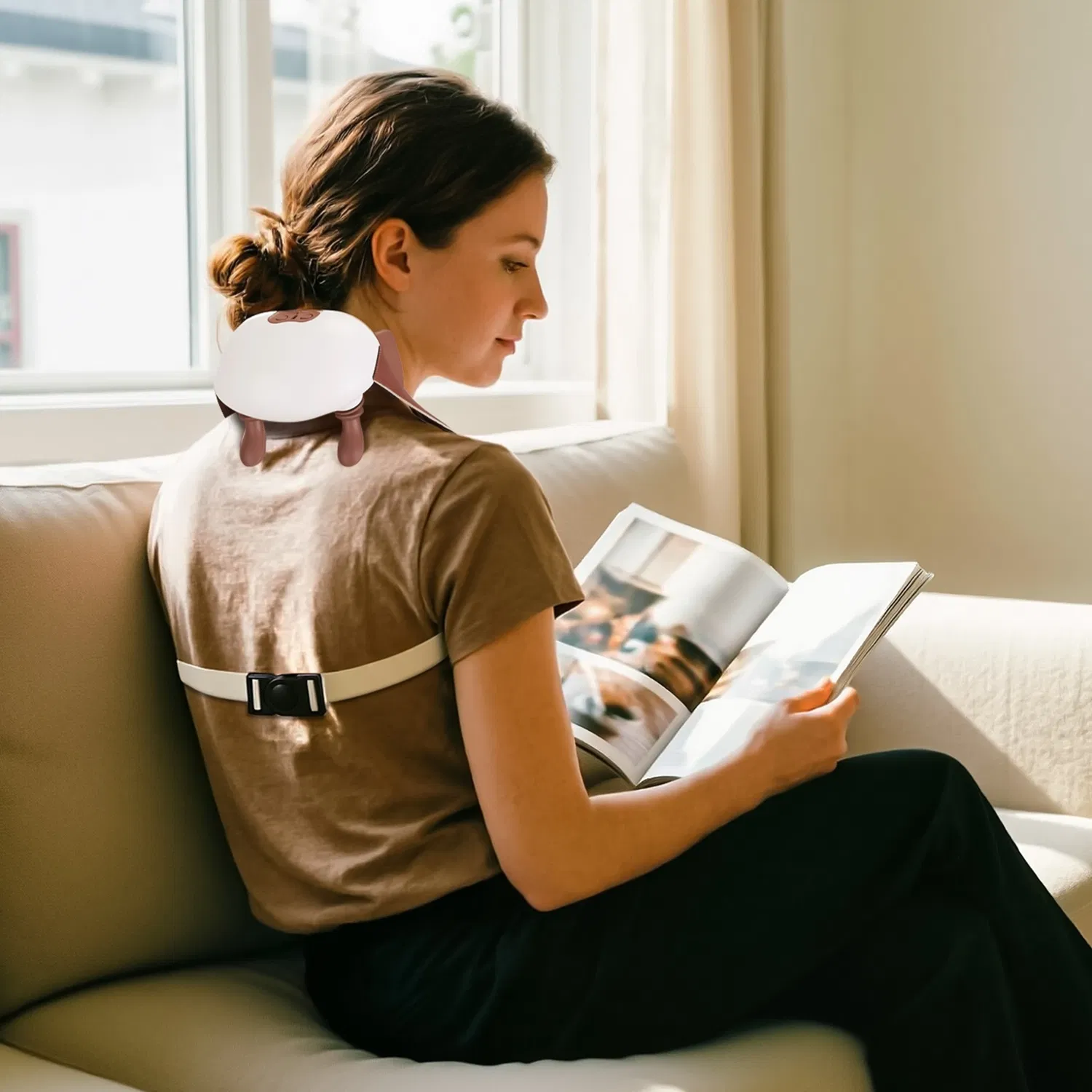 Cordless Shiatsu Neck Massager with Heat, 4 Silicone Massage Nodes, 3 Intensity Levels & 2 Heat Settings, 2000mAh Rechargeable with 10 Mins Timer, Deep Tissue Massager for Neck Shoulder Back Leg photo 5