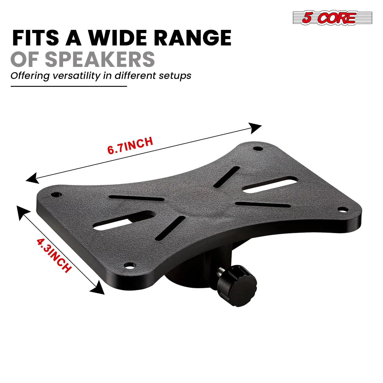 5 Core Speaker Stand 2Pcs Tripod Floor Tall Adjustable Up to 72 Inch DJ Studio Monitor Stands Pole Mount photo 3