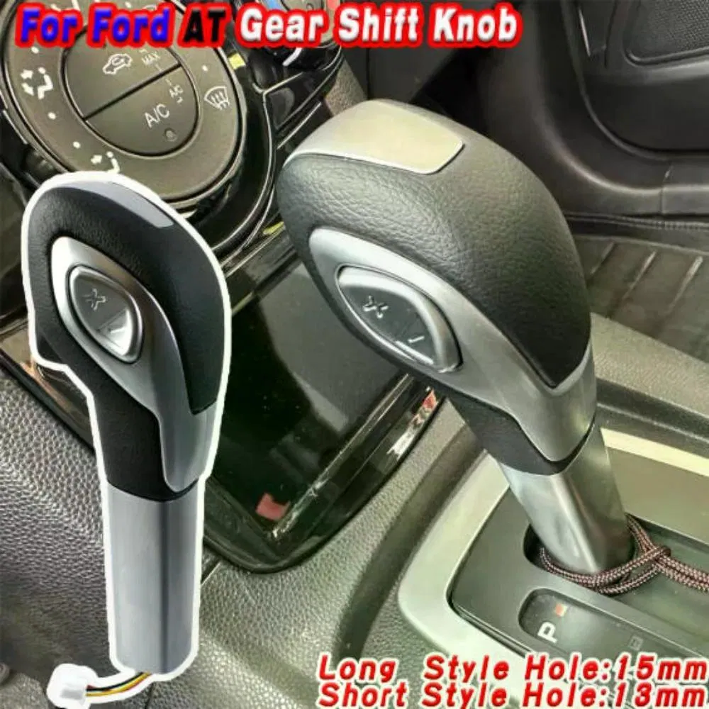 Automatic Gear Shift Knob Shifter Lever with Wire Harness Plug and Play Replacement ABS Soft Rubber Chrome Trim Comfort Grip Wear Resistant Auto Transmission Shifter photo 4
