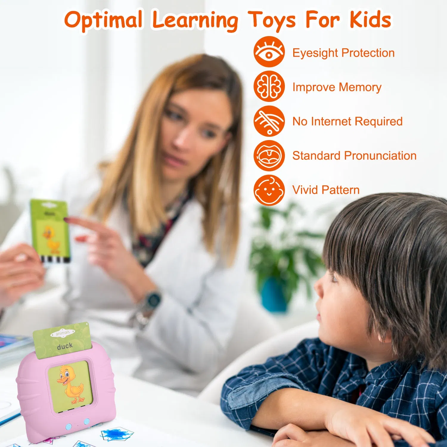 224 Words Kid Flash Talking Cards 112 Card Electronic Cognitive Audio Toddler Reading Machine Animal Shape Color Repeated Learning Cards English For Child 1-5 Years Old photo 1
