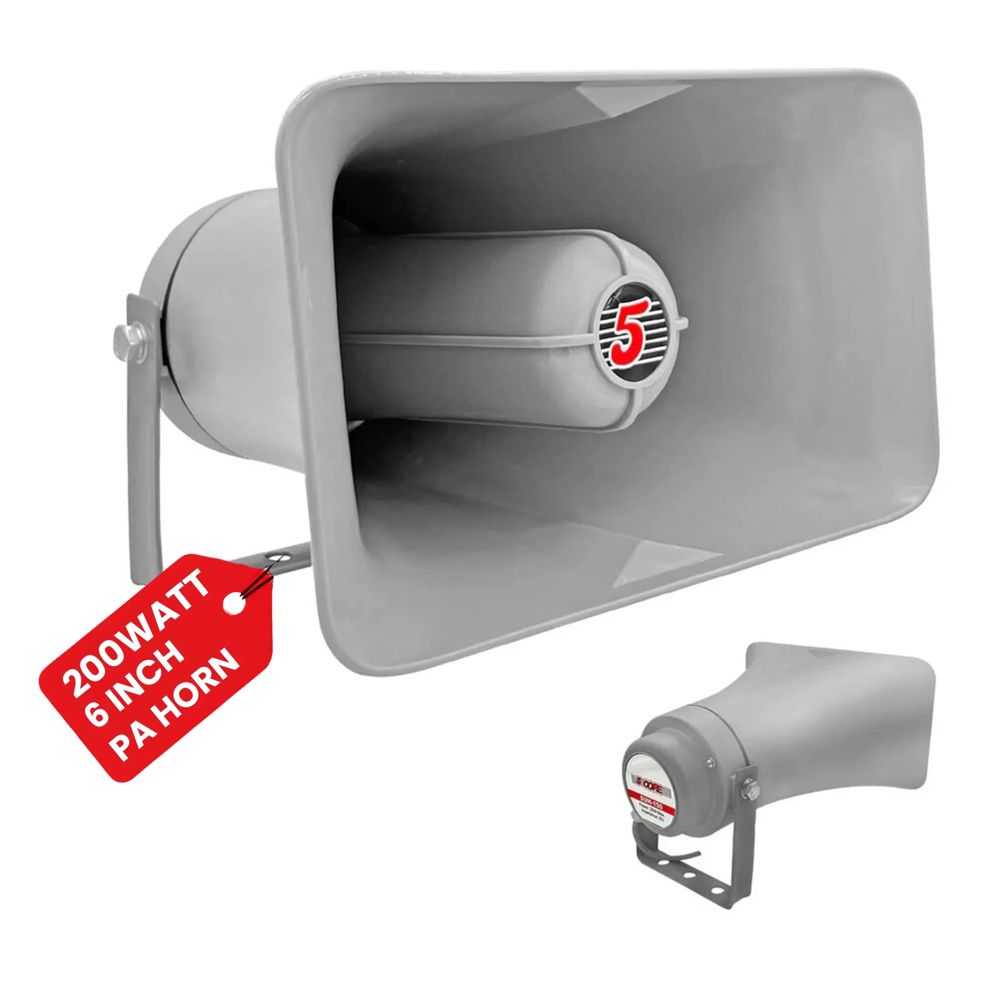 5 Core PA Horn 10/13/16" Loud Speaker Indoor Outdoor Bull Horn All Weather photo 1