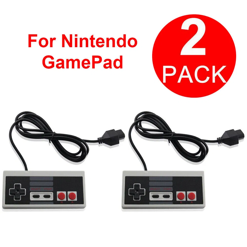 2 Pack Controller For NES-004 Original Nintendo NES Vintage Console Wired Gamepd photo 3