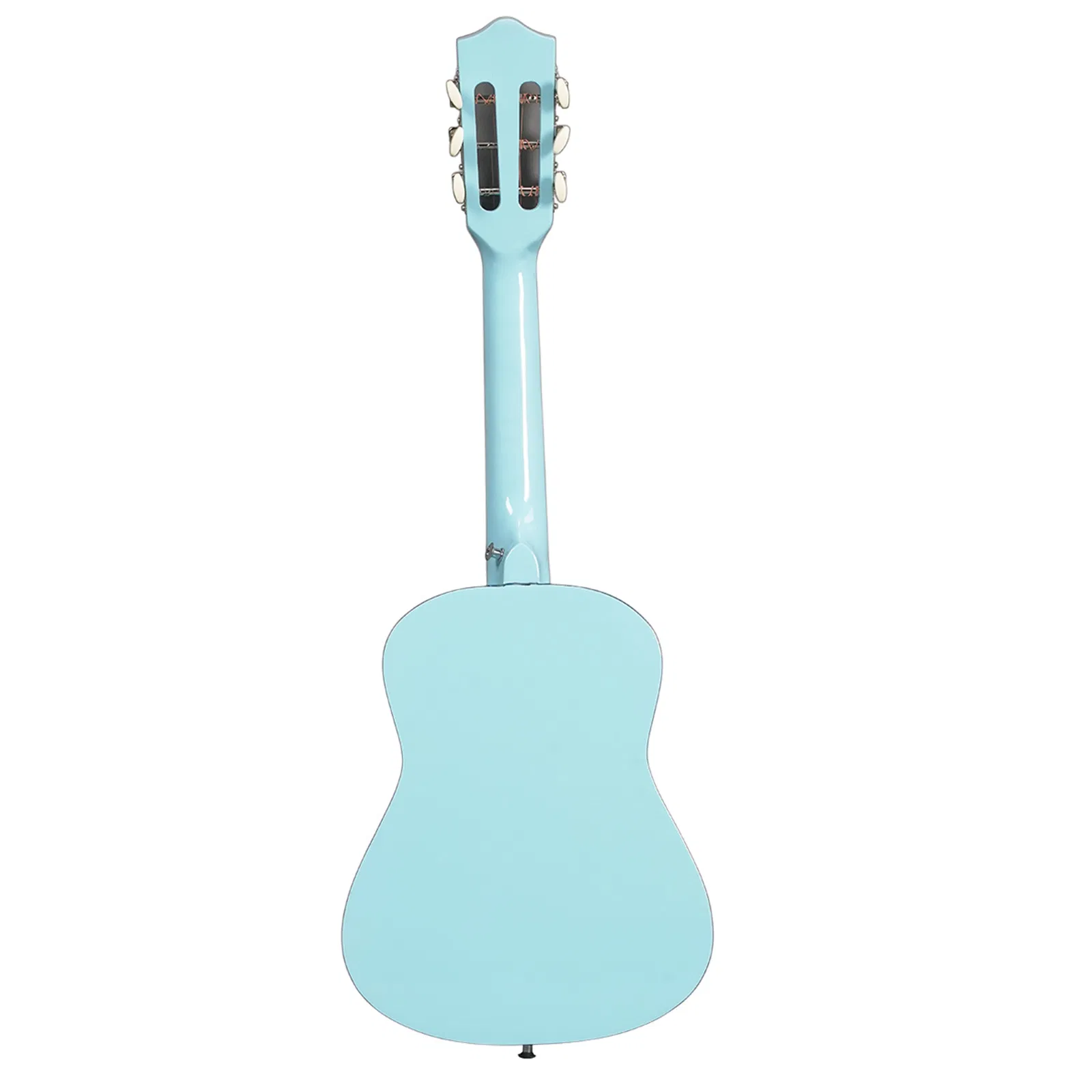 Sky-blue color 30-inch Round Acoustic Guitar with Picks, Strings, Capo, Case, Tuner, and Strap photo 6