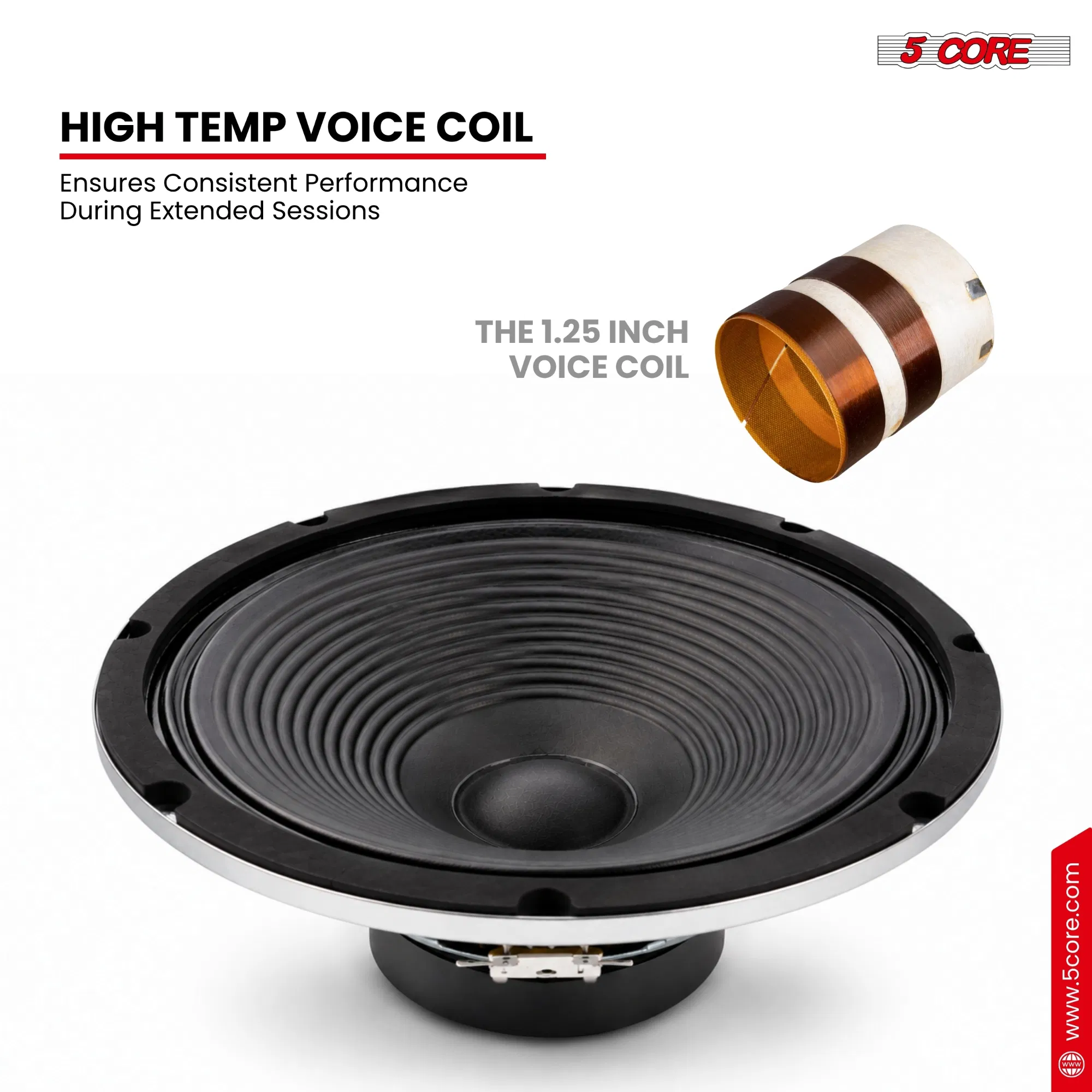 5Core 10" Guitar Speaker 300W 4/8/16 Ohm 40Oz Magnet 2" VC Amplifier Cabinet Driver photo 4