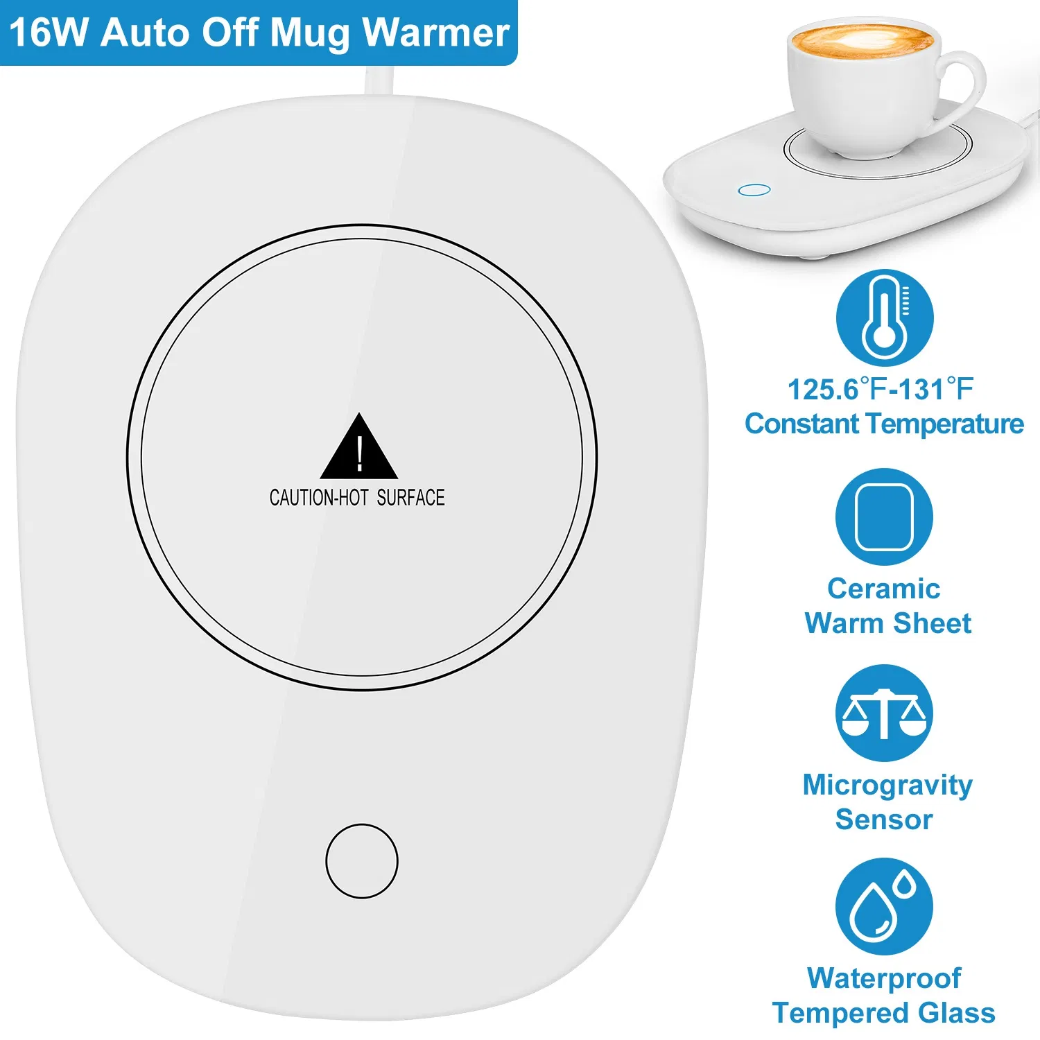 Coffee Mug Warmer Cup Warmer Auto Shut Off Coffee Tea Milk Electric Heater Pad Office Home Desk Coffee Mug Warmer Electric Beverage Warme photo 4