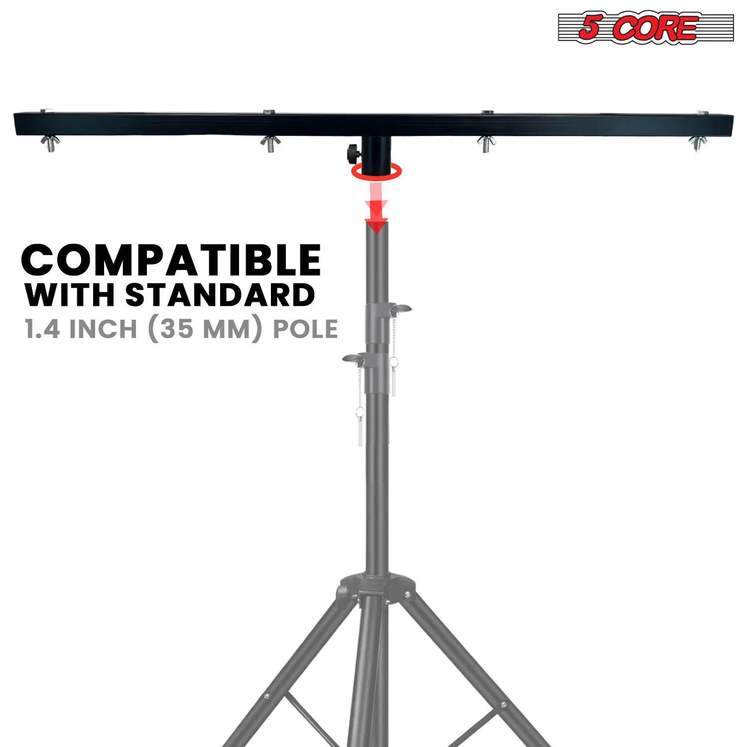 5 Core DJ Light Stand and T Bar Adjustable Heavy Duty Stage Lights Stands photo 3