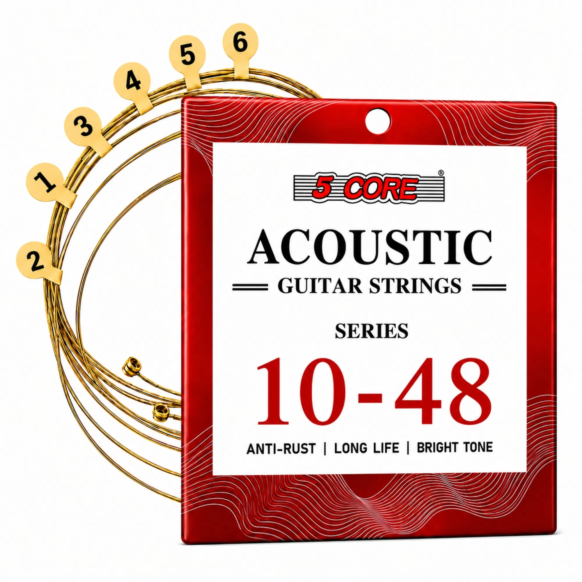 5 Core Guitar Strings 4/5/6 String Set for Acoustic Electric Bass Ukulele photo 1